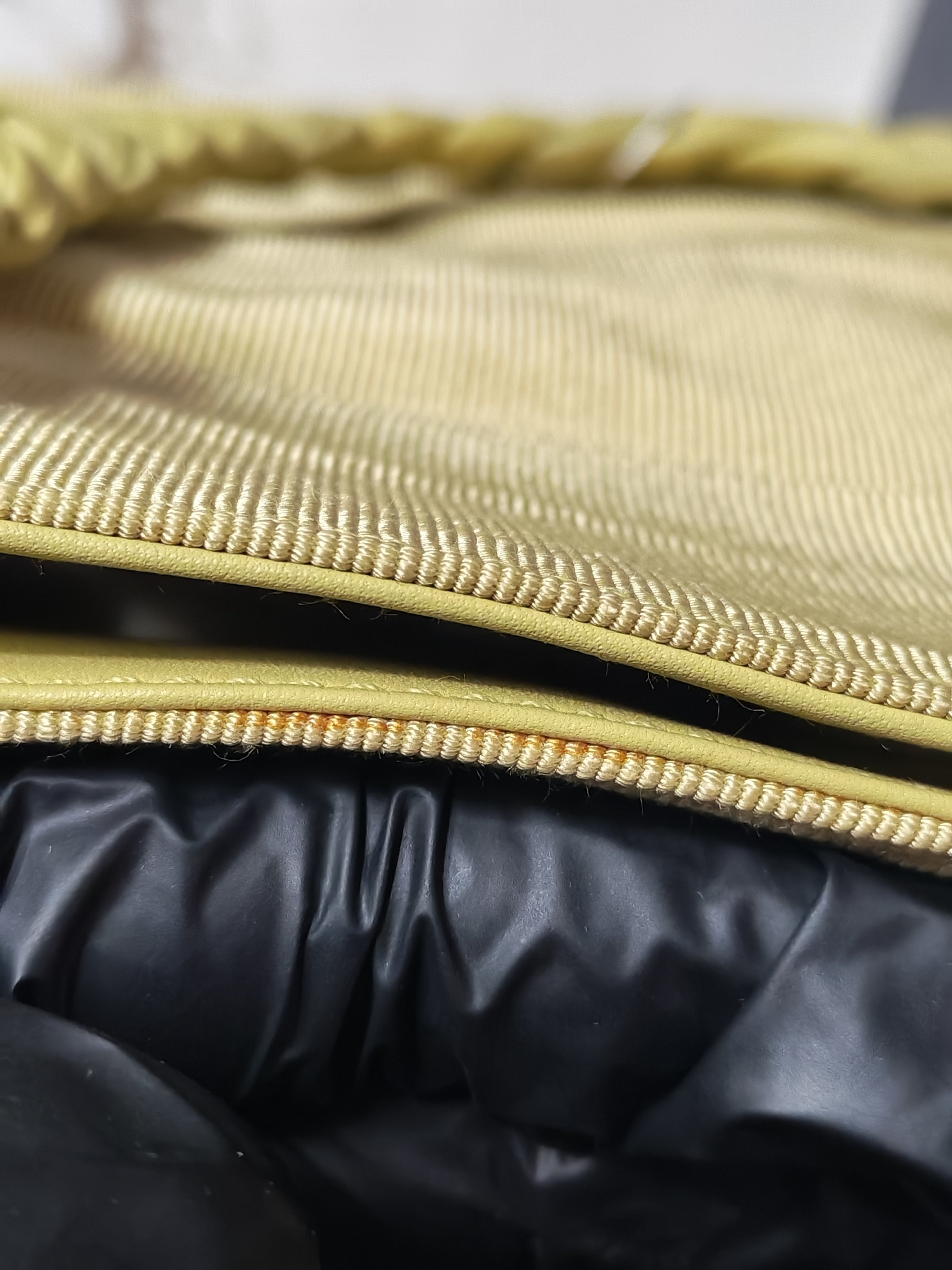 Pleated Light Green Grossgrain Nylon Shoulder Bag | Purse Maison Luxury Bags Shop