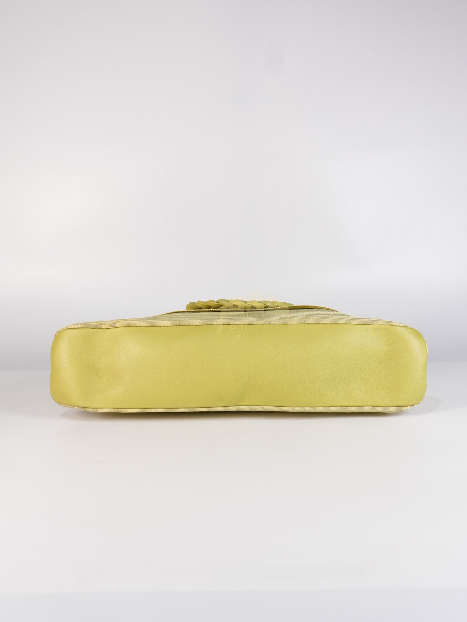 Pleated Light Green Grossgrain Nylon Shoulder Bag | Purse Maison Luxury Bags Shop