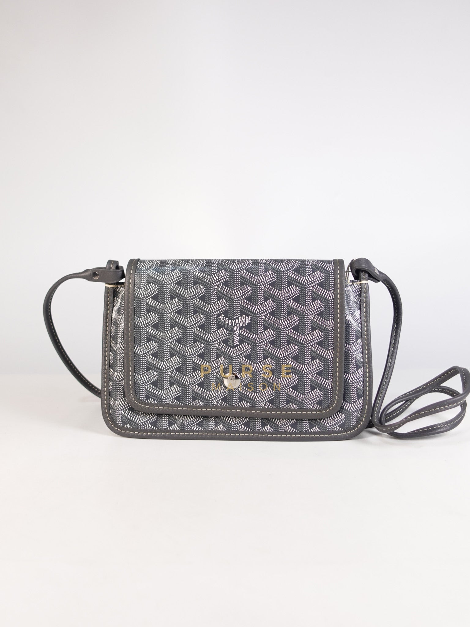 Plumet in Gray Goyadine Canvas | Purse Maison Luxury Bags Shop