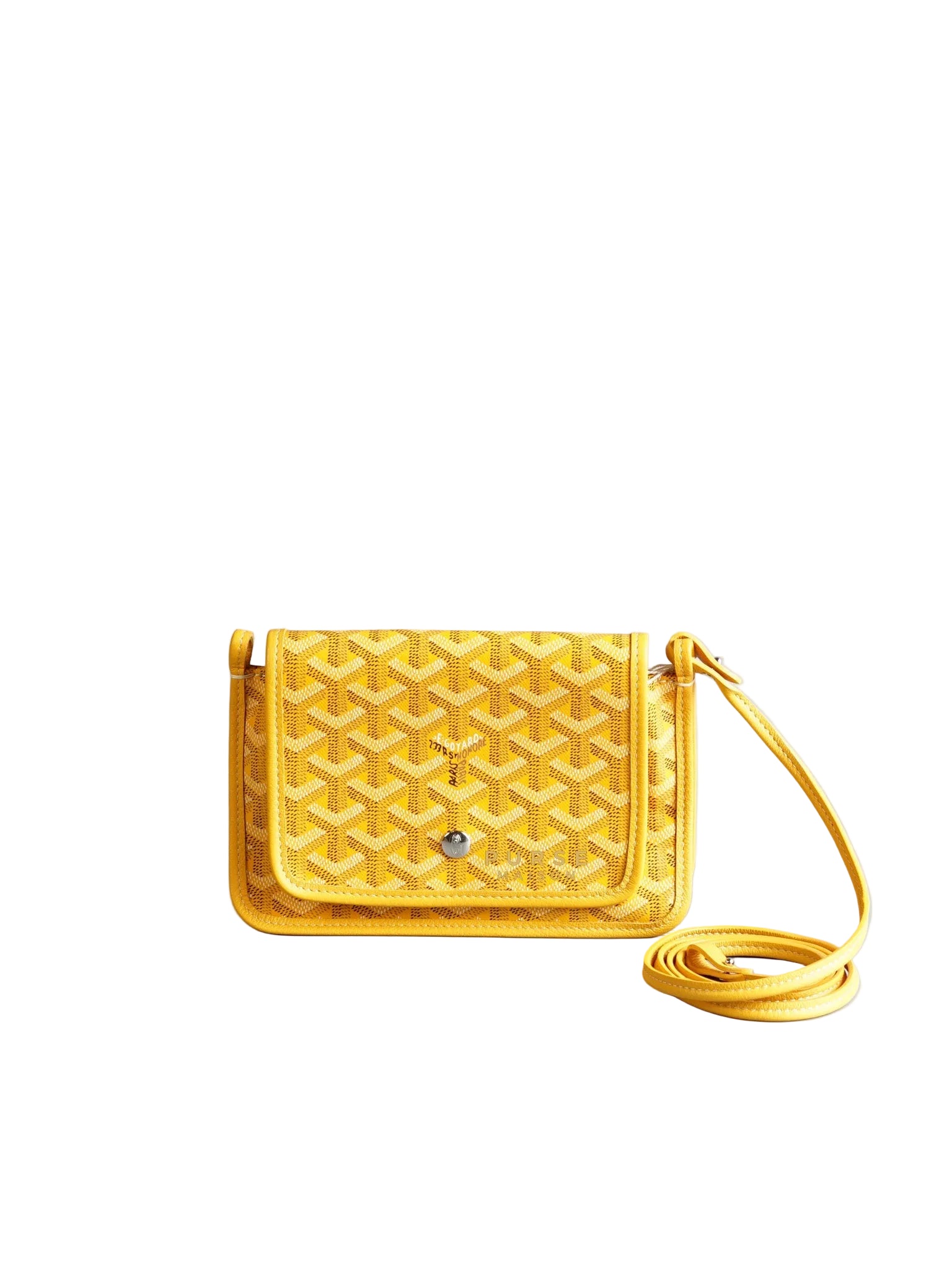 Plumet Yellow Goyardine Canvas Crossbody Bag | Purse Maison Luxury Bags Shop