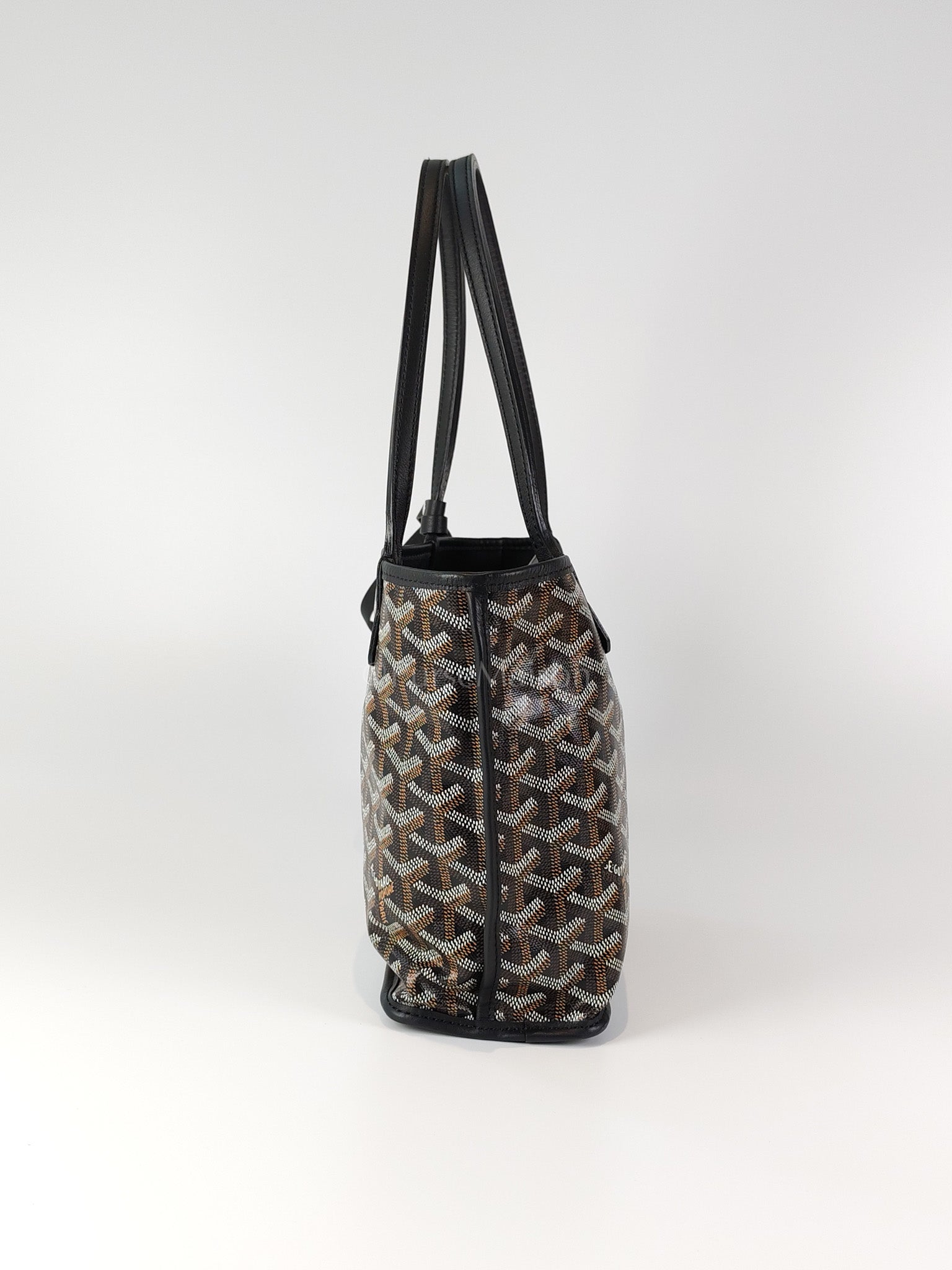 Mini Anjou in Black Goyardine Canvas