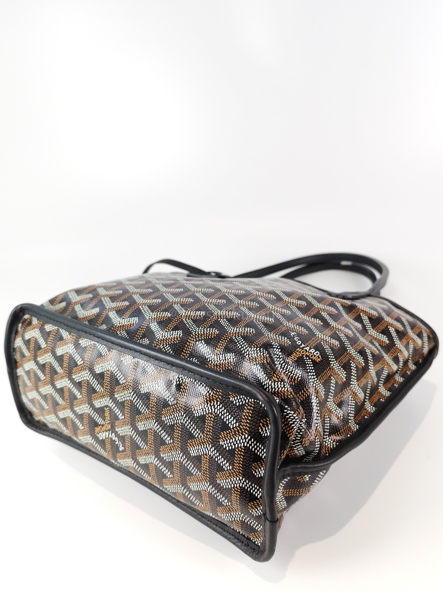 Mini Anjou in Black Goyardine Canvas