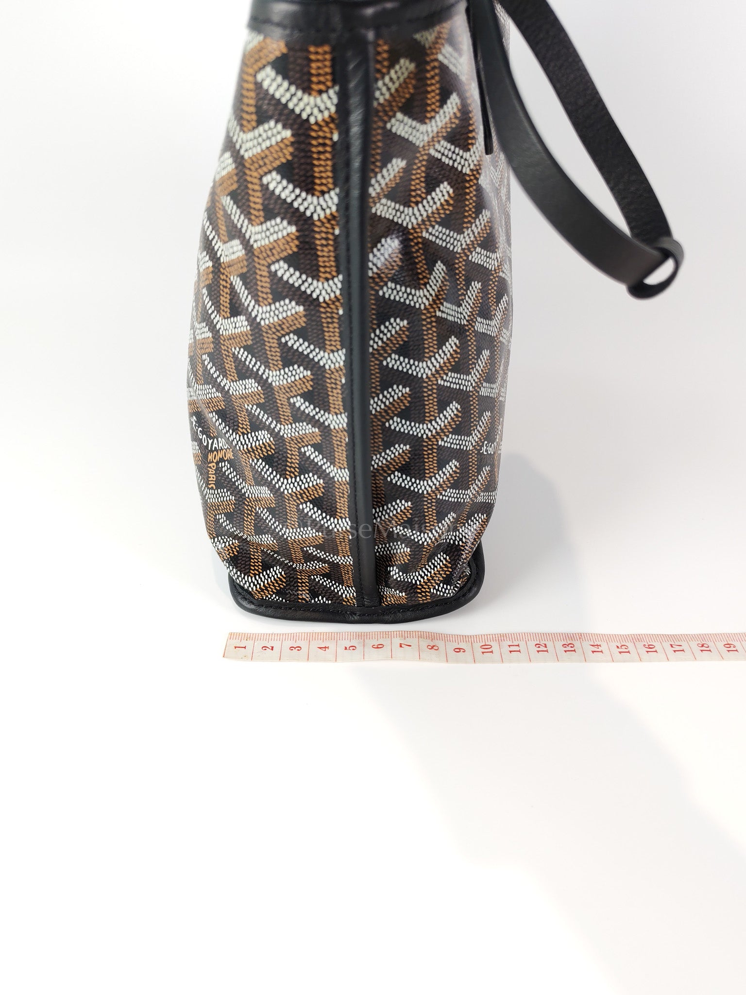 Mini Anjou in Black Goyardine Canvas