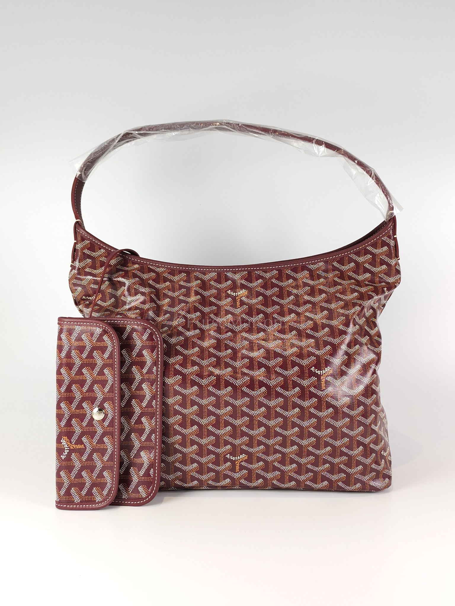 Boheme PM Burgundy in Goyardine Canvas