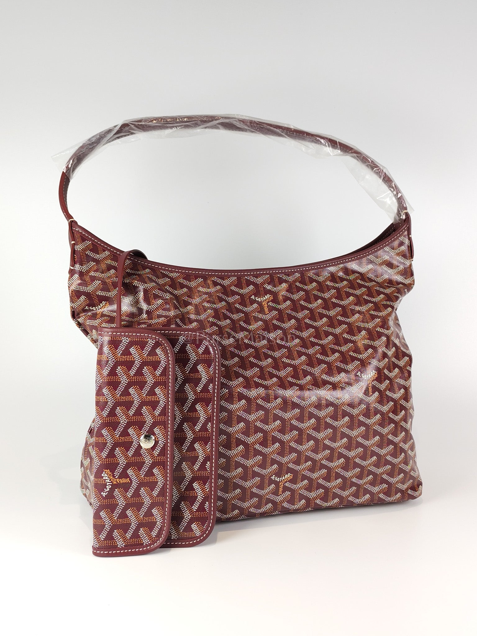 Boheme PM Burgundy in Goyardine Canvas