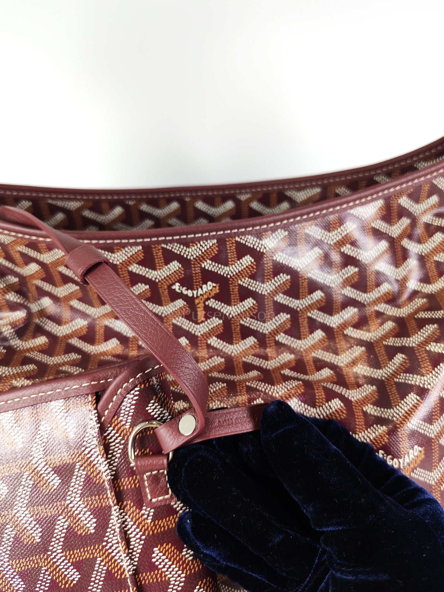 Boheme PM Burgundy in Goyardine Canvas