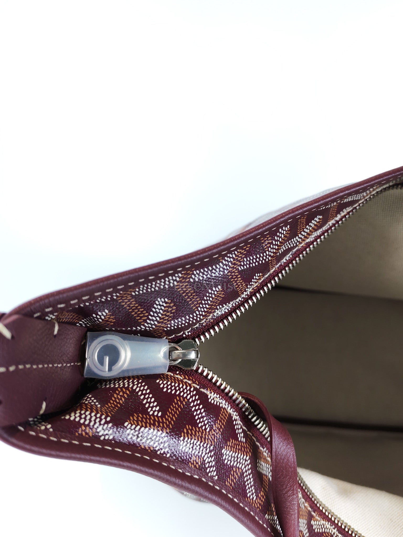 Boheme PM Burgundy in Goyardine Canvas