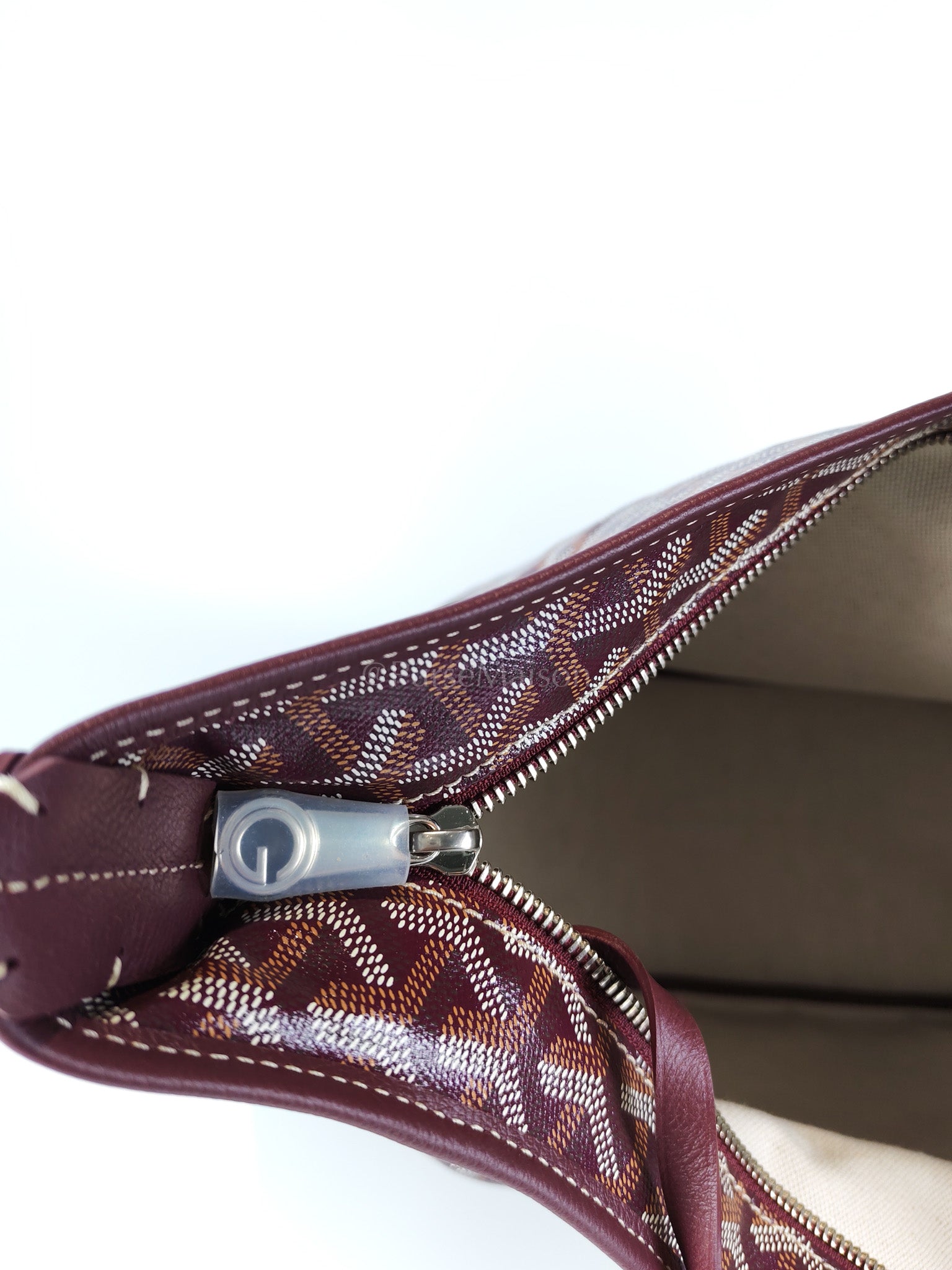 Boheme PM Burgundy in Goyardine Canvas