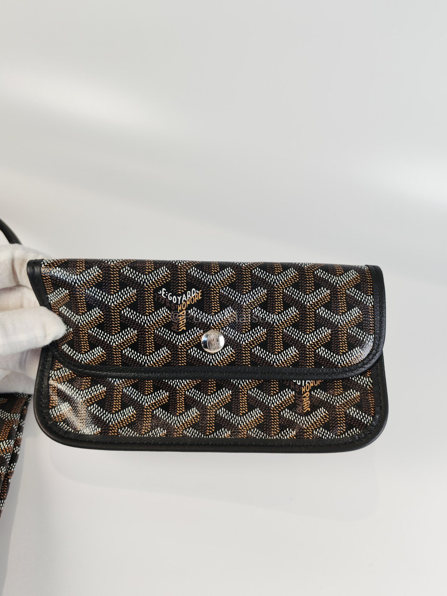 Boheme in Black Goyardine Canvas Hobo Bag