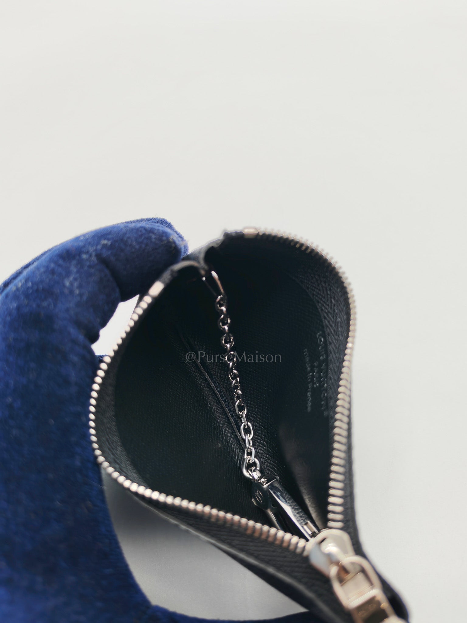 Pochette Cles Key Pouch in Damier Graphite Canvas & Silver Hardware (Datecode: CT4205) | Purse Maison Luxury Bags Shop