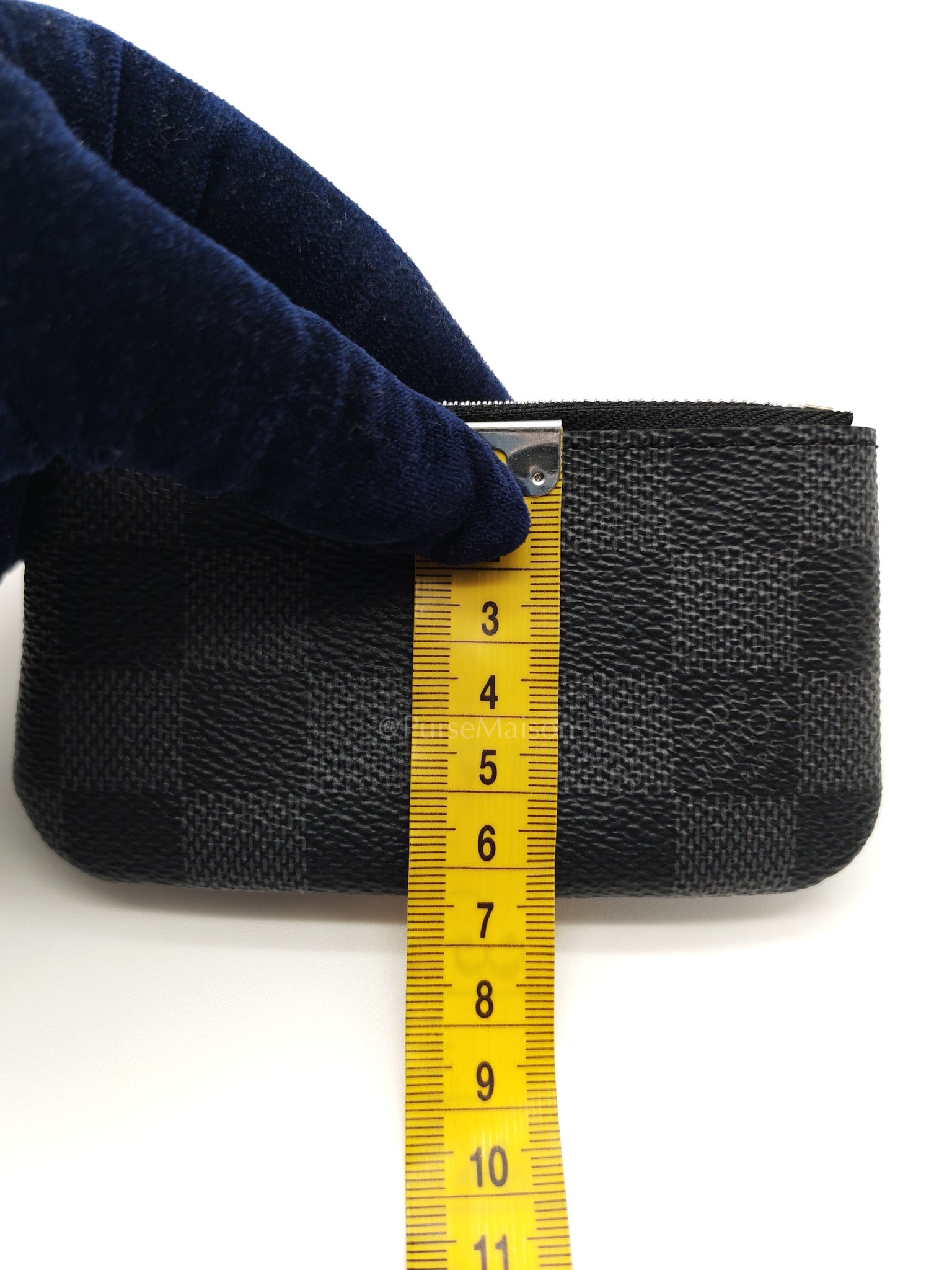 Pochette Cles Key Pouch in Damier Graphite Canvas & Silver Hardware (Datecode: CT4205) | Purse Maison Luxury Bags Shop