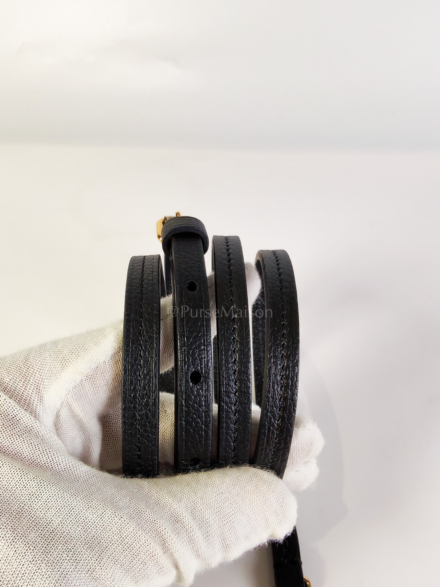 Pochette Double Zip in Bi-color Monogram Empriente Leather (Microchip) | Purse Maison Luxury Bags Shop