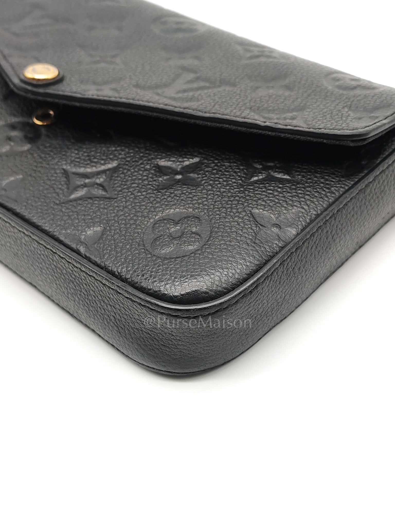 Pochette Felicie in Black Monogram Empreinte Leather (Date Code: SD2168) | Purse Maison Luxury Bags Shop