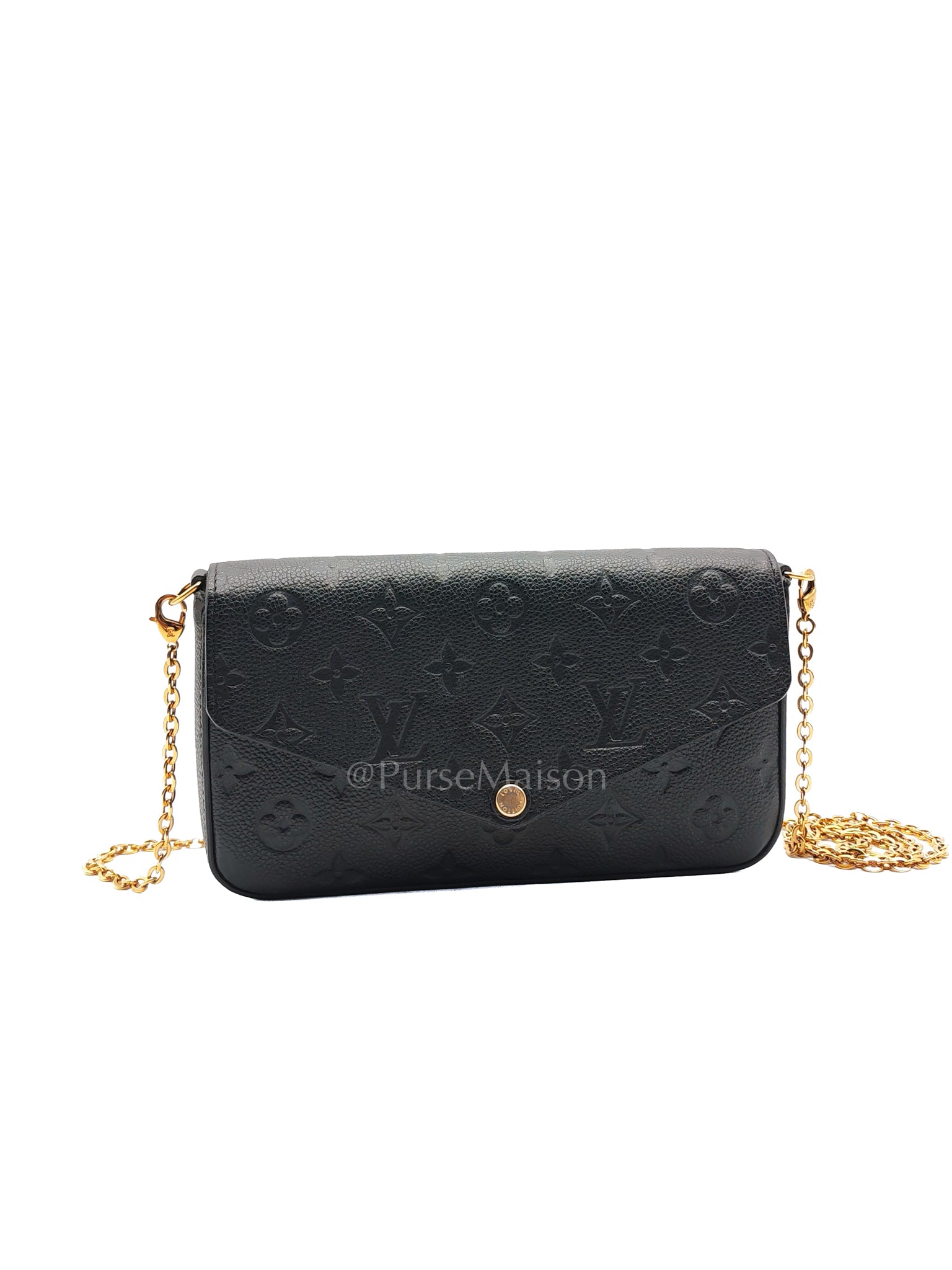 Pochette Felicie in Black Monogram Empreinte Leather (Date Code: SD2168) | Purse Maison Luxury Bags Shop
