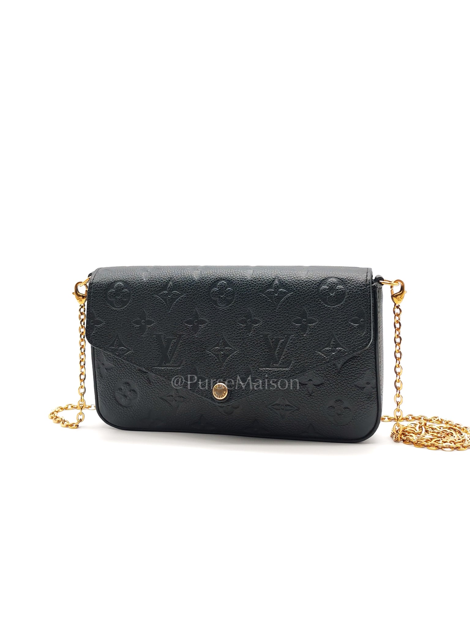 Pochette Felicie in Black Monogram Empreinte Leather (Date Code: SD2168) | Purse Maison Luxury Bags Shop