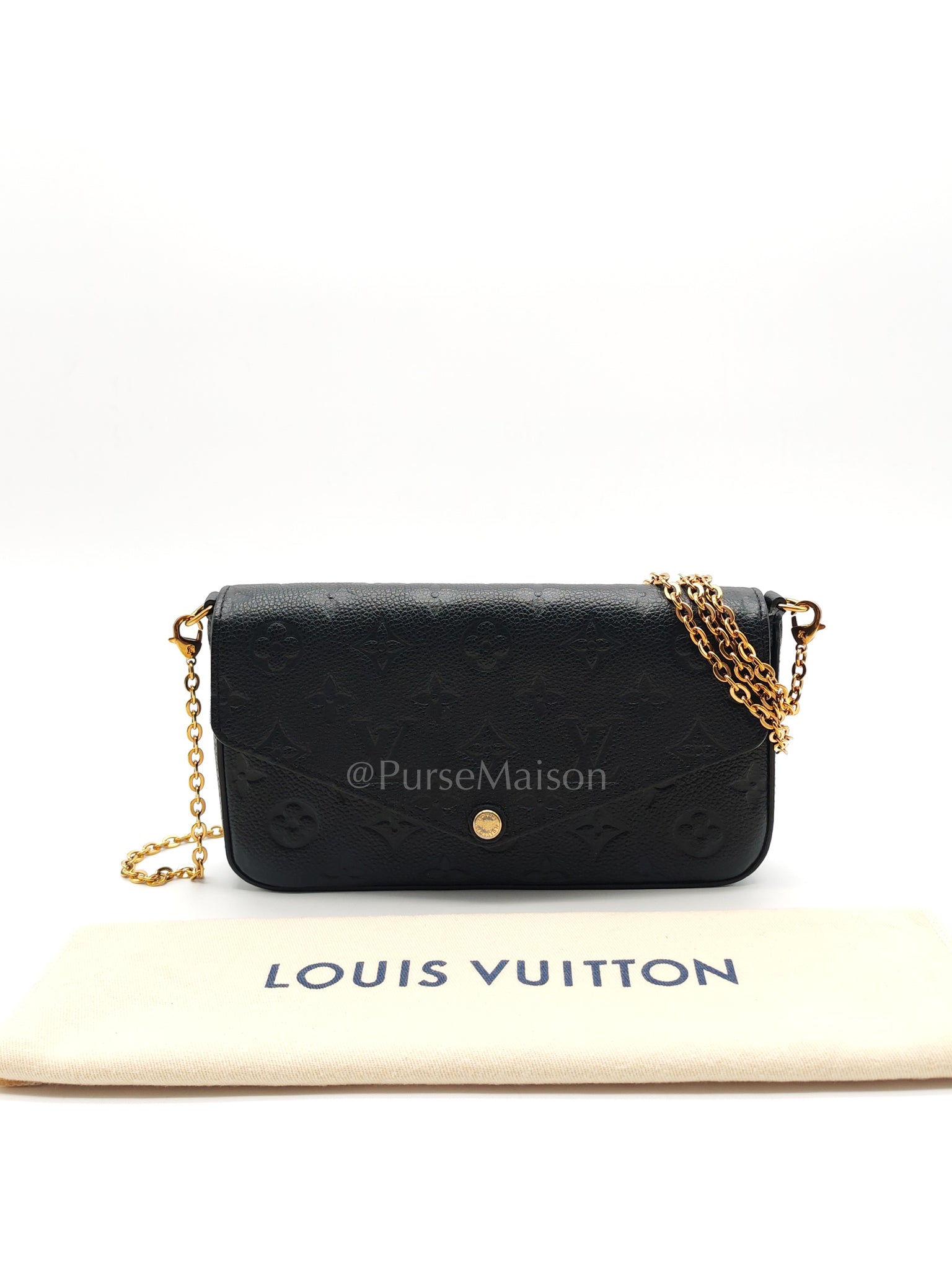 Pochette Felicie in Black Monogram Empreinte Leather (Date Code: SD2168) | Purse Maison Luxury Bags Shop
