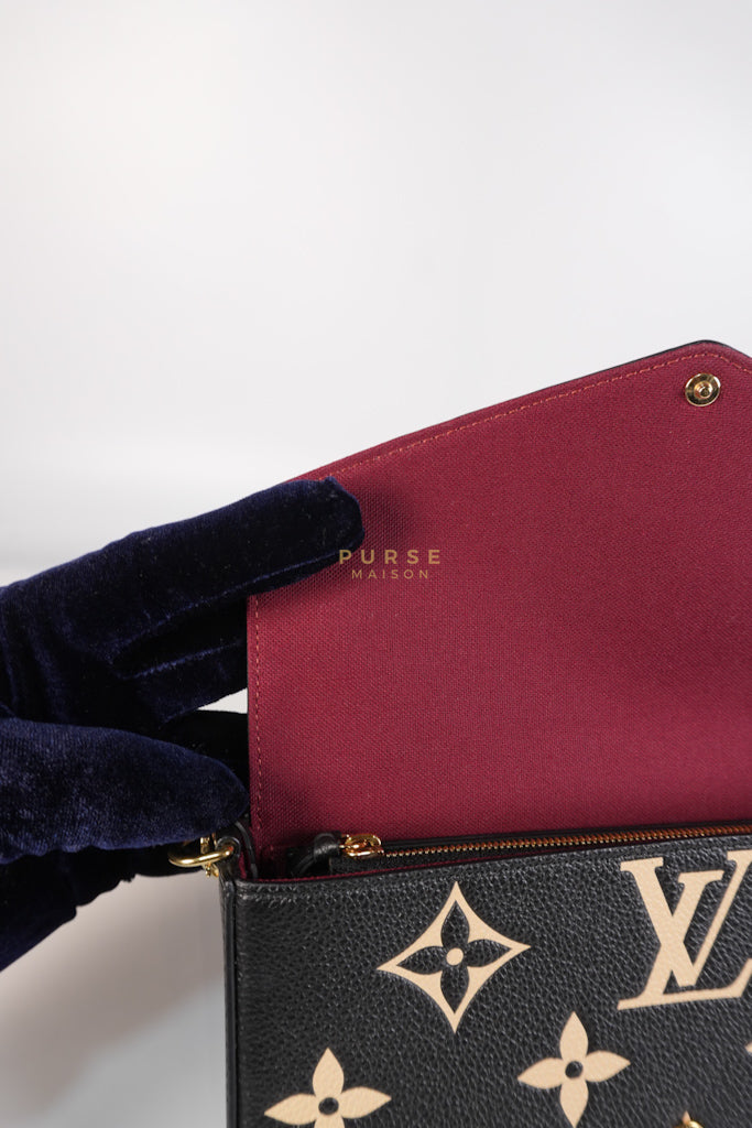 Pochette Félicie Monogram Empreinte Bicolor (Microchip) | Purse Maison Luxury Bags Shop