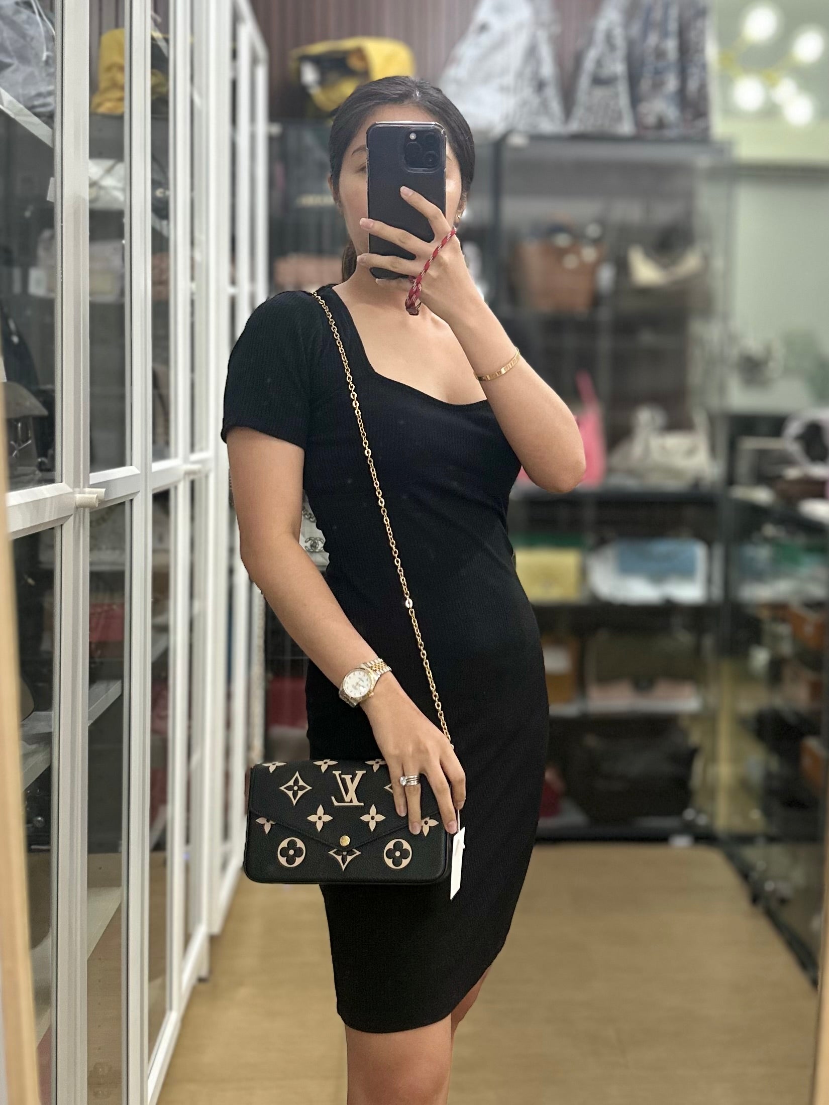 Pochette Félicie Monogram Empreinte Bicolor (Microchip) | Purse Maison Luxury Bags Shop