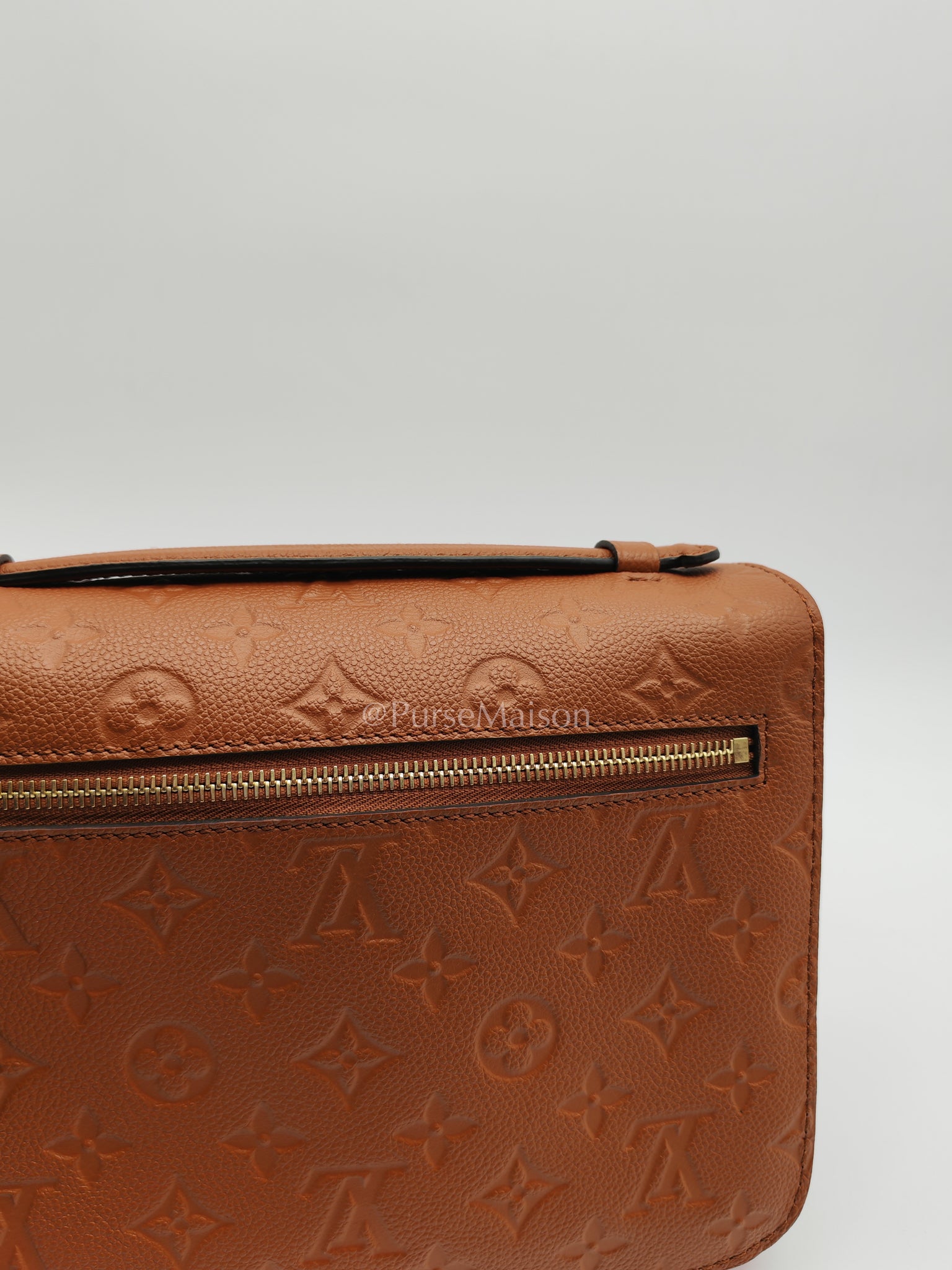 Pochette Metis in Cognac Monogram Empriente Leather (Microchip) | Purse Maison Luxury Bags Shop