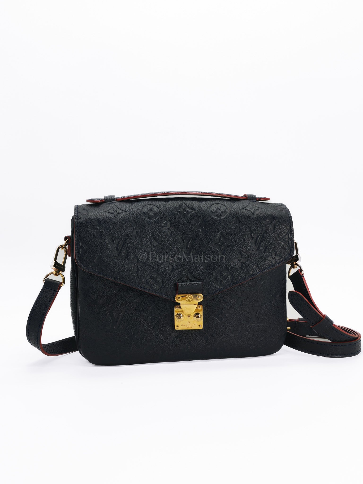 Pochette Metis in Marine Rouge Empreinte Leather (Date code: AR2148) | Purse Maison Luxury Bags Shop