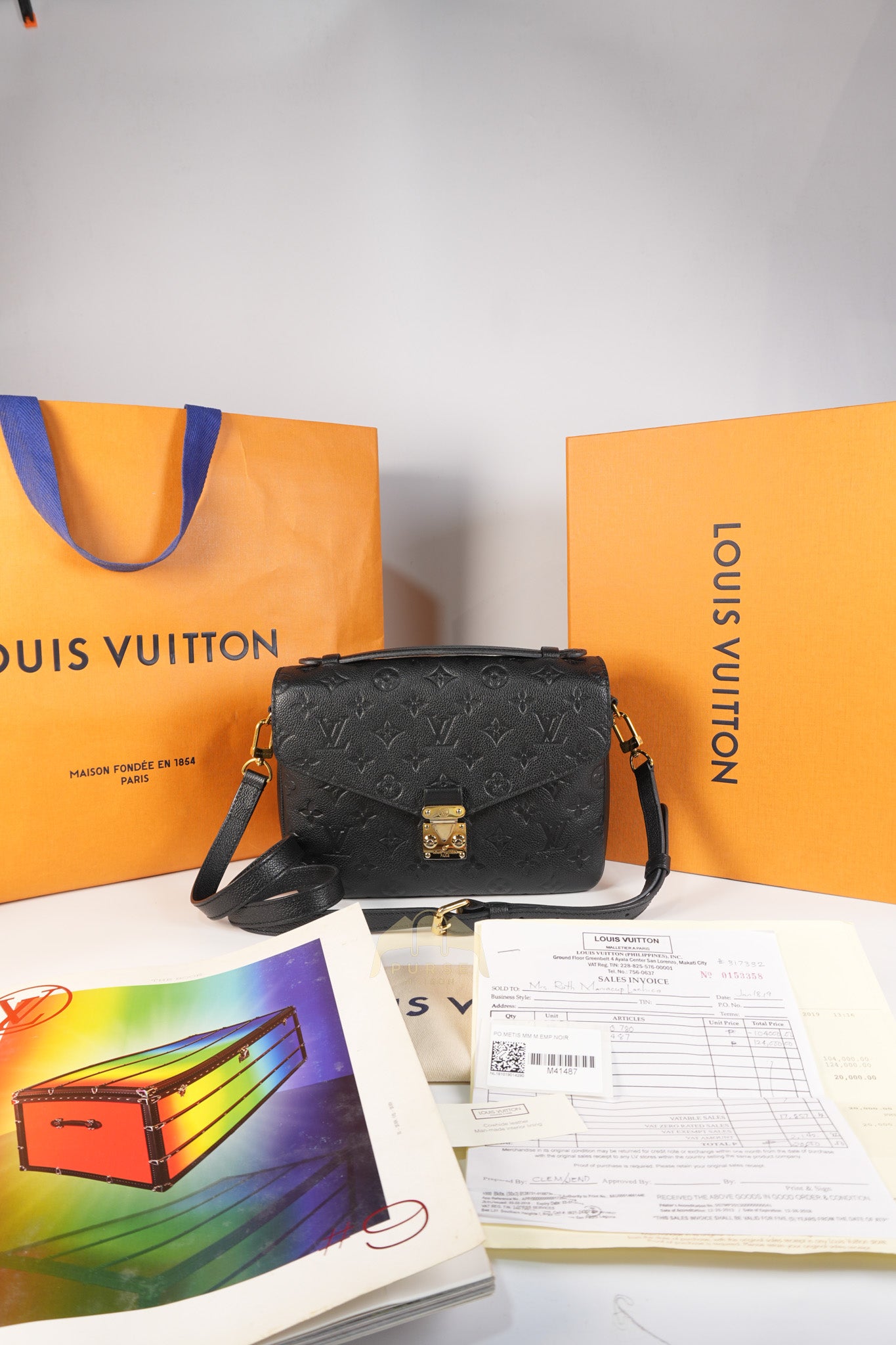 Pochette Metis in Noir Empreinte Monogram Canvas (Date Code: AR5108) | Purse Maison Luxury Bags Shop