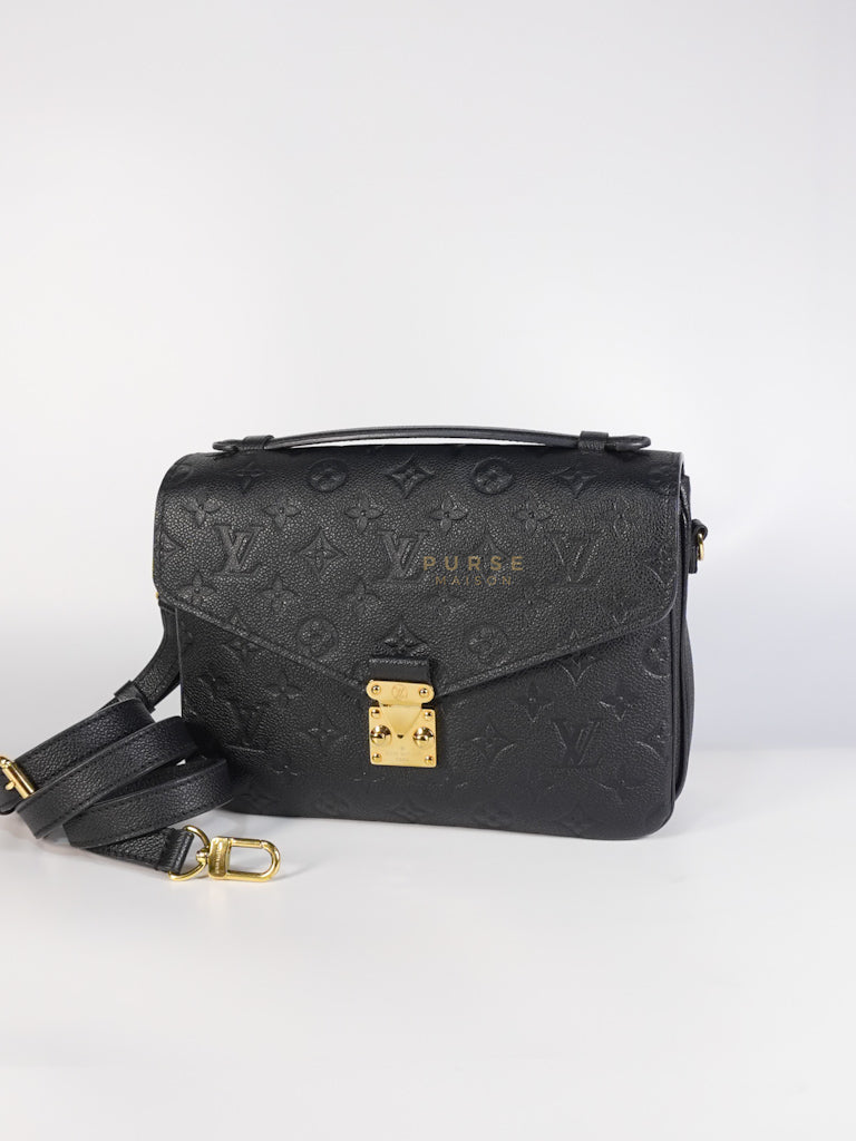 Pochette Metis MM in Black Empreinte Leather (Microchip) | Purse Maison Luxury Bags Shop