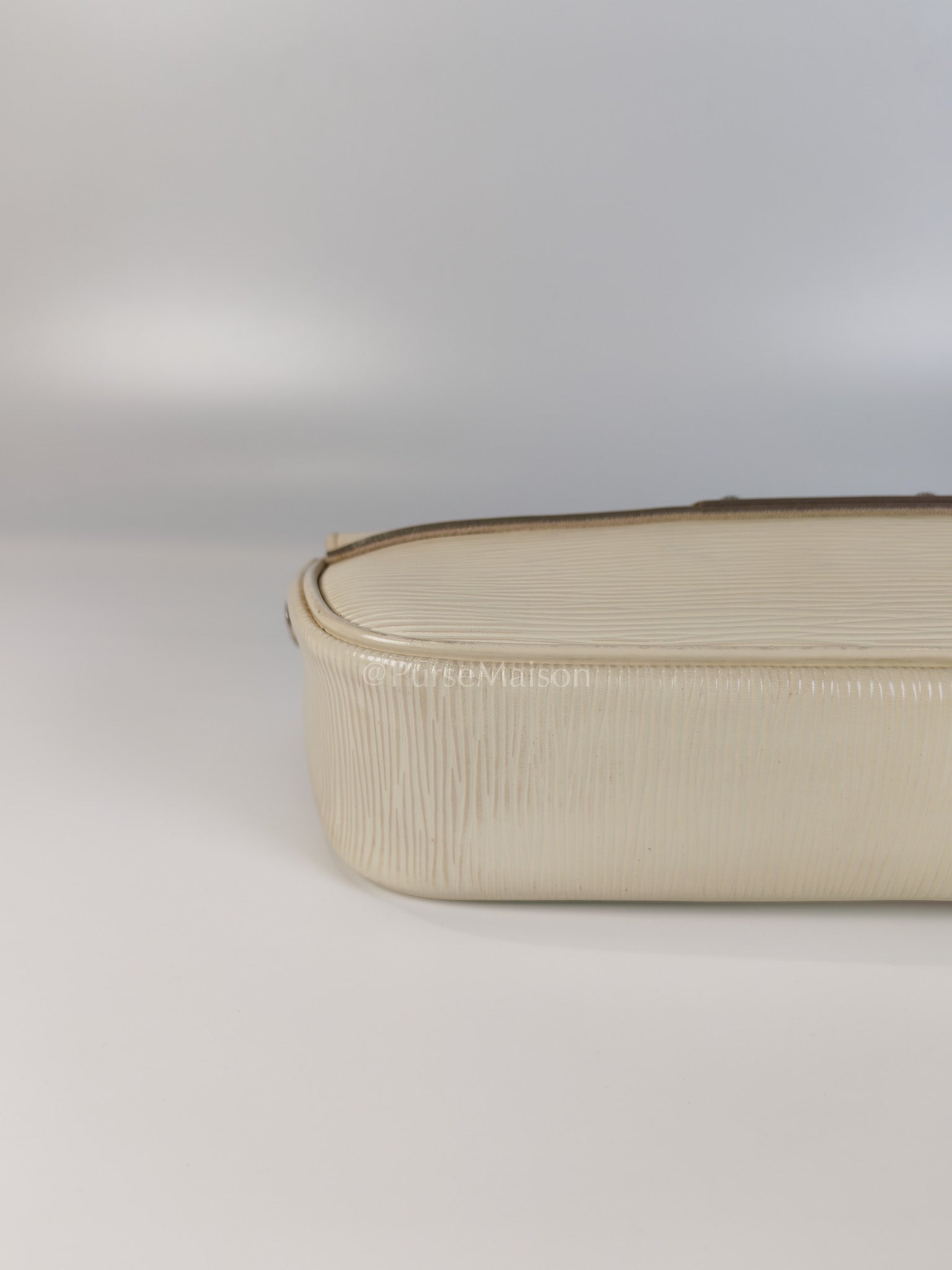 Pochette Montaigne In Cream Epi Leather Clutch Shoulder Bag (Date Code: TJ1170) | Purse Maison Luxury Bags Shop