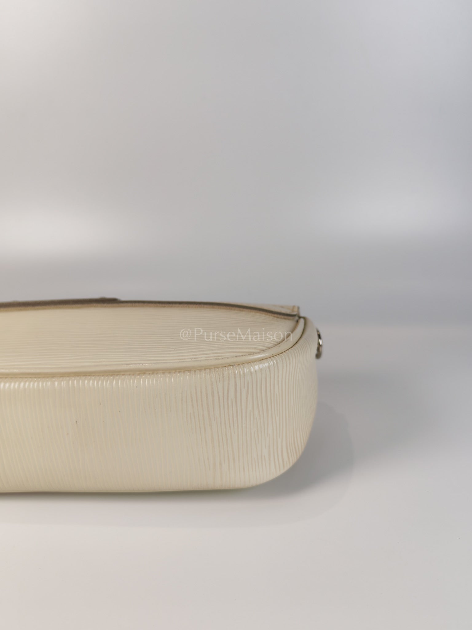 Pochette Montaigne In Cream Epi Leather Clutch Shoulder Bag (Date Code: TJ1170) | Purse Maison Luxury Bags Shop