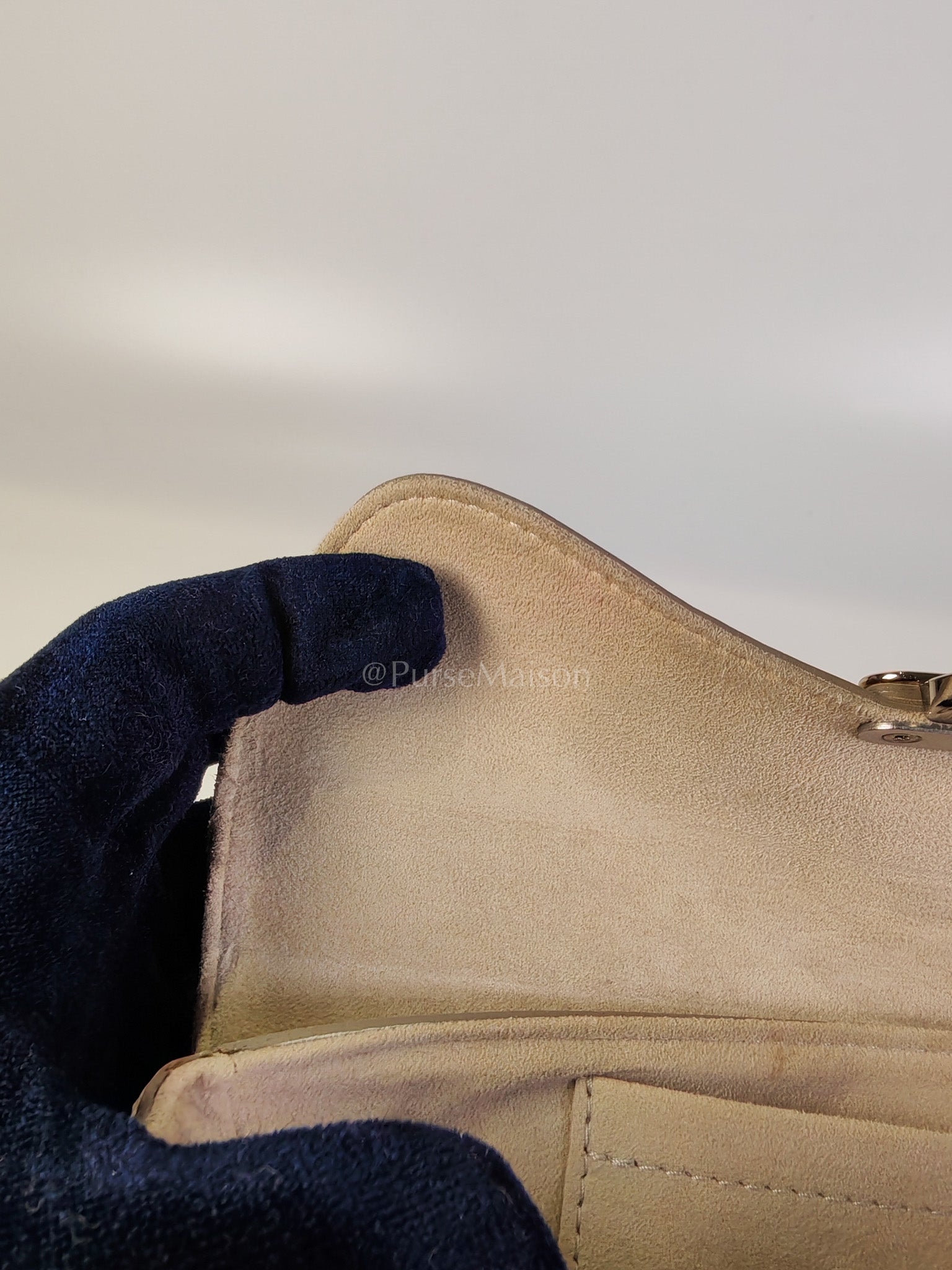 Pochette Montaigne In Cream Epi Leather Clutch Shoulder Bag (Date Code: TJ1170) | Purse Maison Luxury Bags Shop