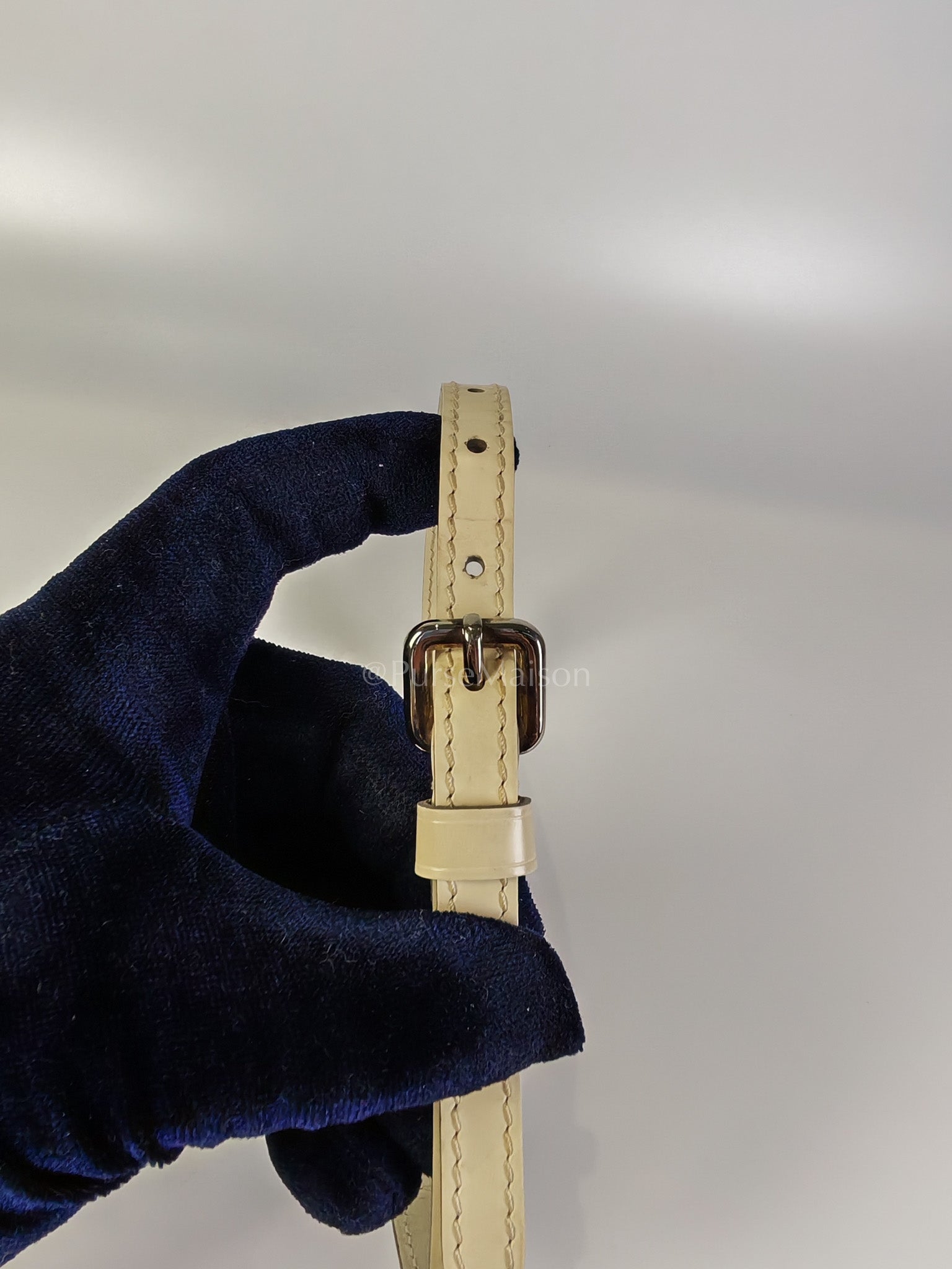 Pochette Montaigne In Cream Epi Leather Clutch Shoulder Bag (Date Code: TJ1170) | Purse Maison Luxury Bags Shop