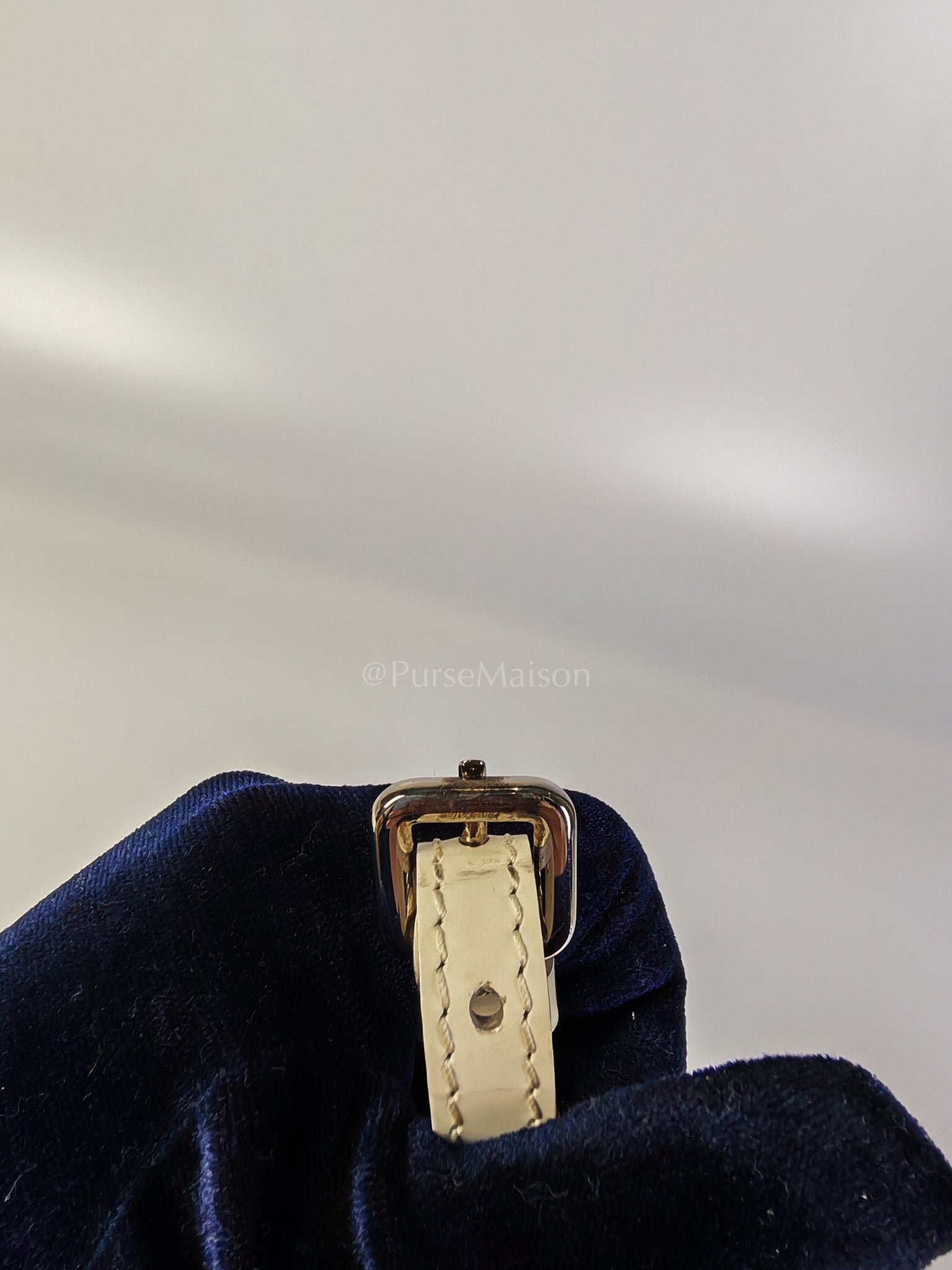 Pochette Montaigne In Cream Epi Leather Clutch Shoulder Bag (Date Code: TJ1170) | Purse Maison Luxury Bags Shop