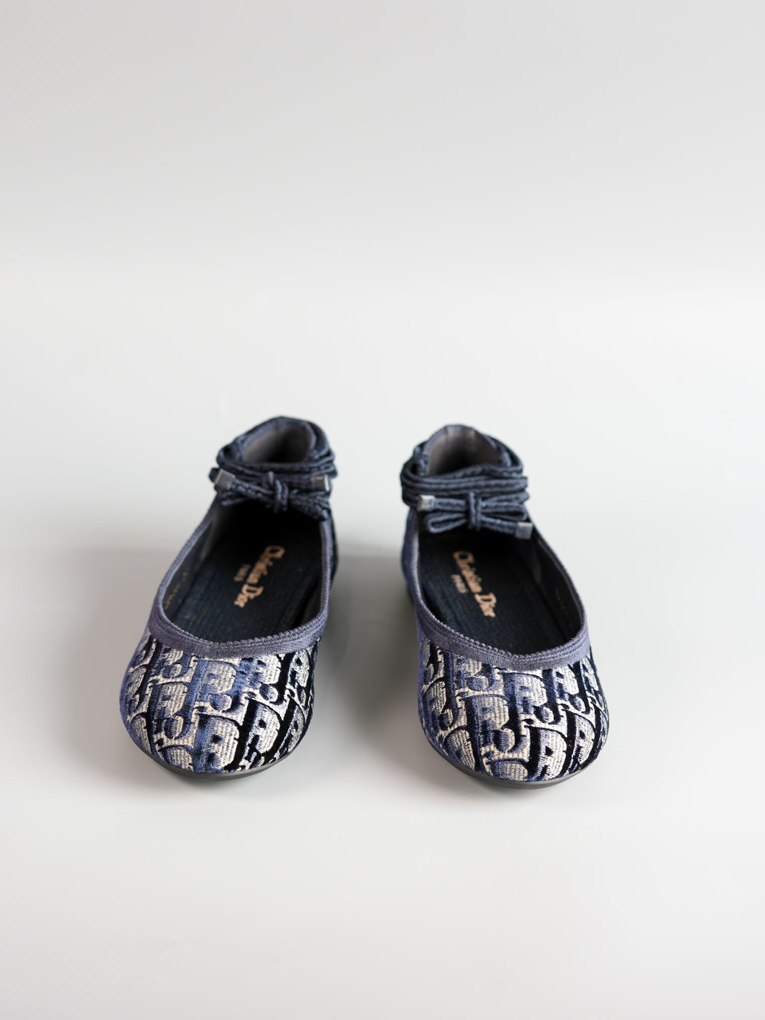Poeme Laced Ballerina Flats in Deep Blue Size 36 (24 cm) | Purse Maison Luxury Bags Shop