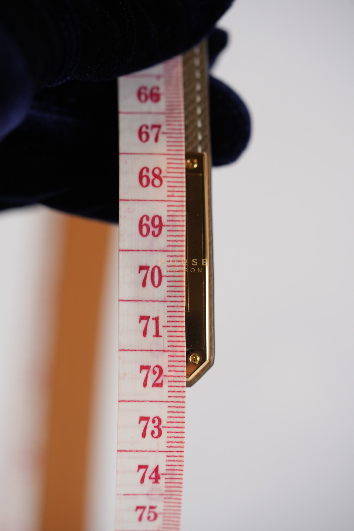 Kelly Belt Etoupe Epsom Leather in Rose Gold Hardware Stamp W(2024)