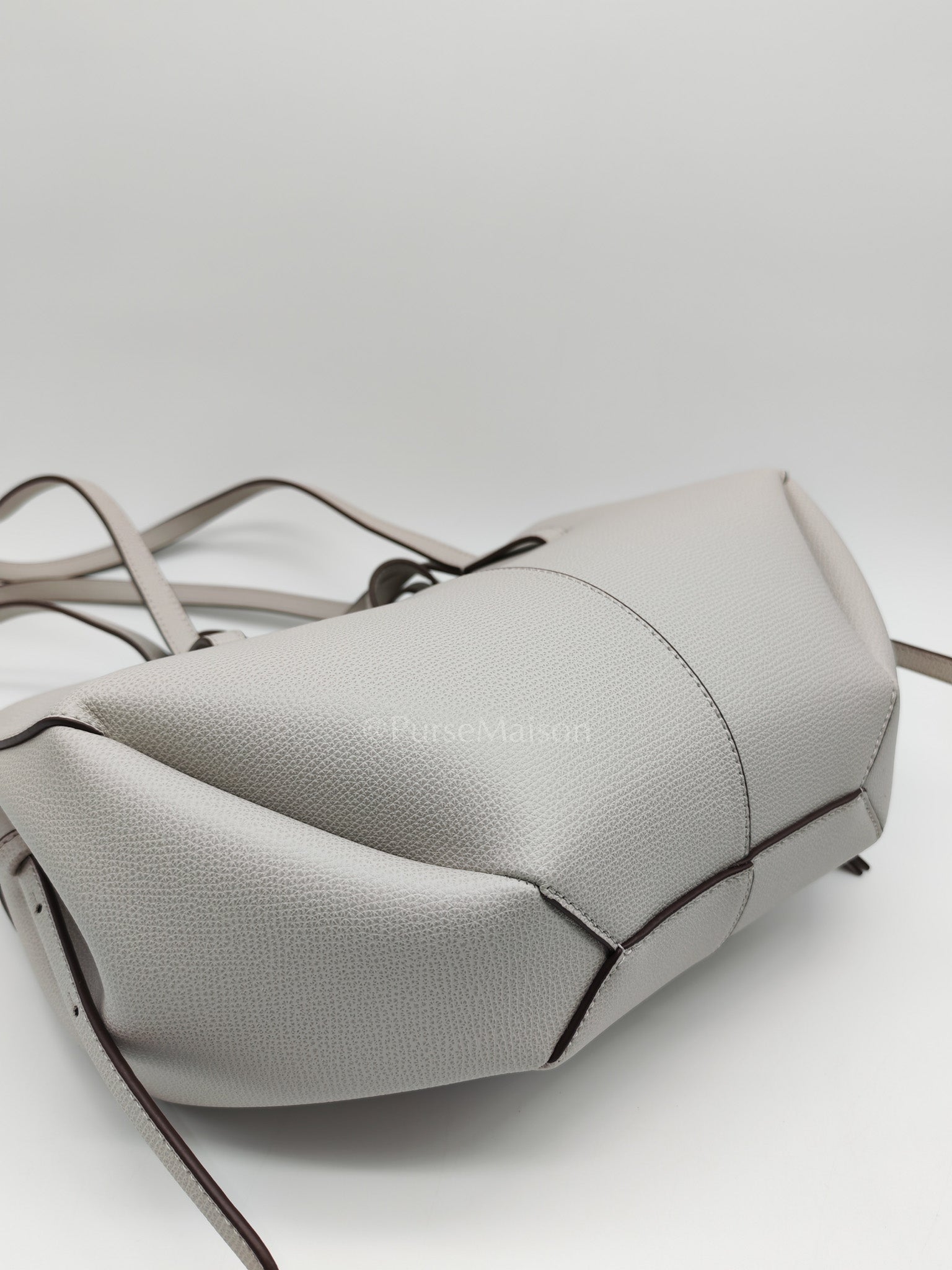 Cyme Mini in Mist Graine Leather Tote Bag | Purse Maison Luxury Bags Shop