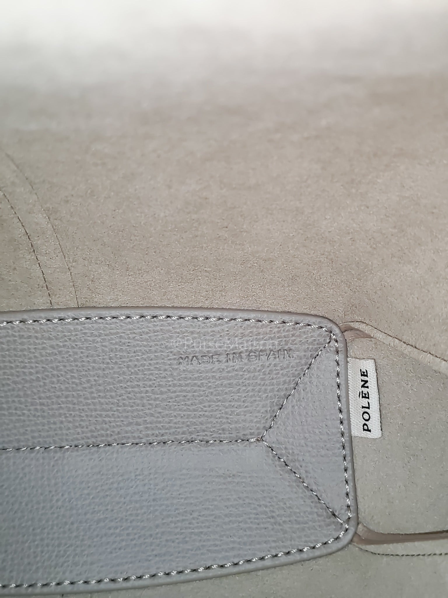 Cyme Mini in Taupe Graine Leather Tote Bag | Purse Maison Luxury Bags Shop