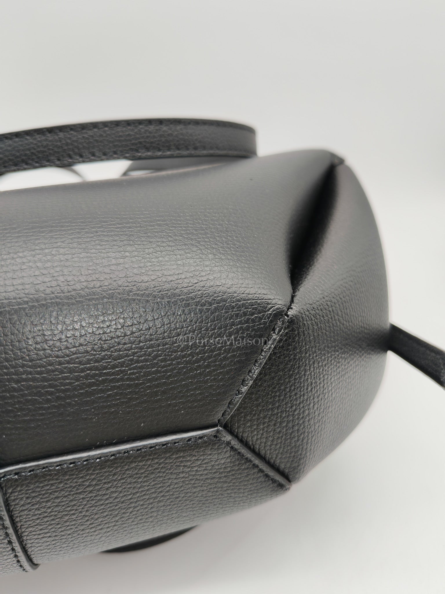 Polene Mini Cyme Black Graine Leather | Purse Maison Luxury Bags Shop