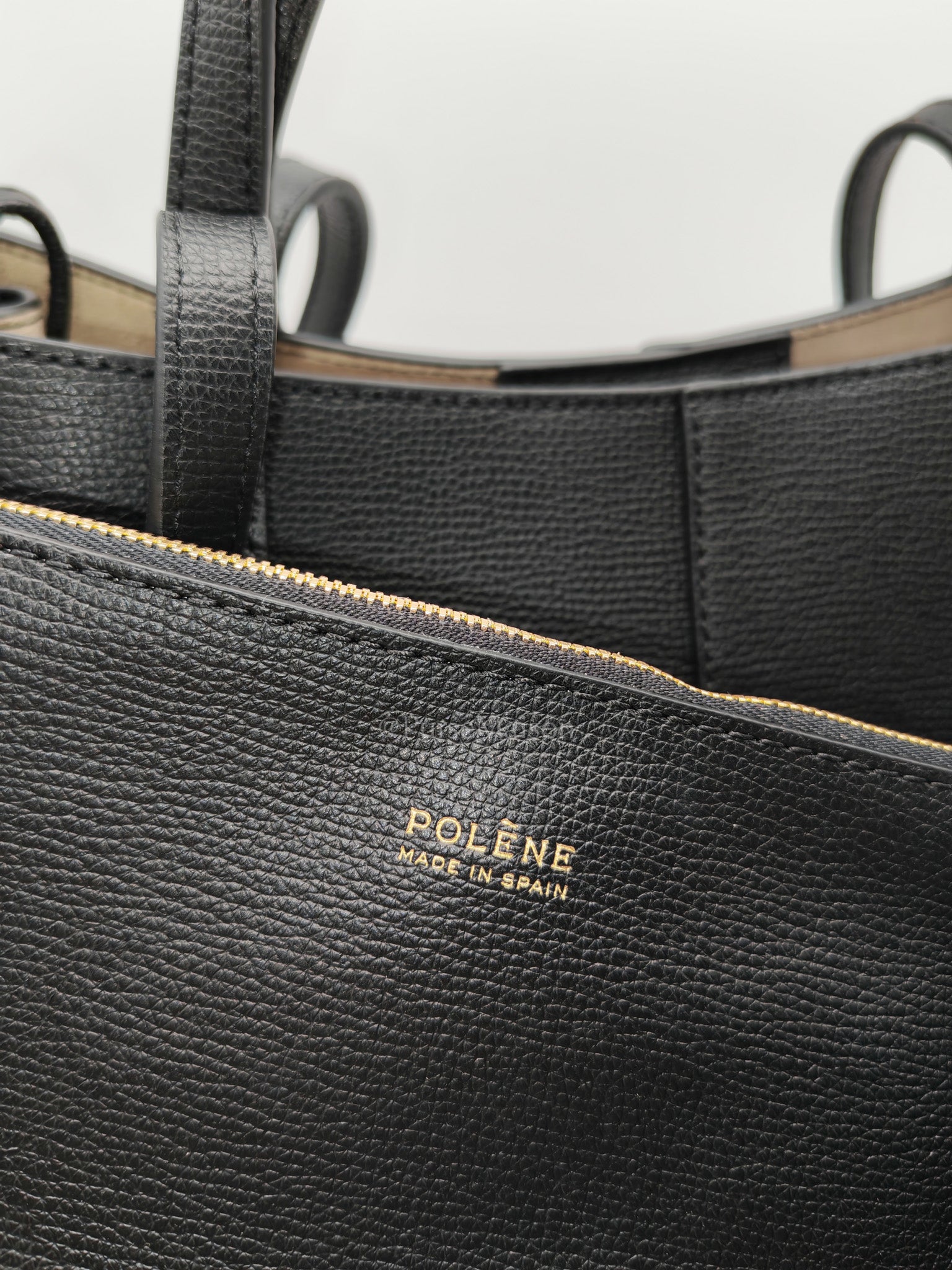 Polene Mini Cyme Black Graine Leather | Purse Maison Luxury Bags Shop
