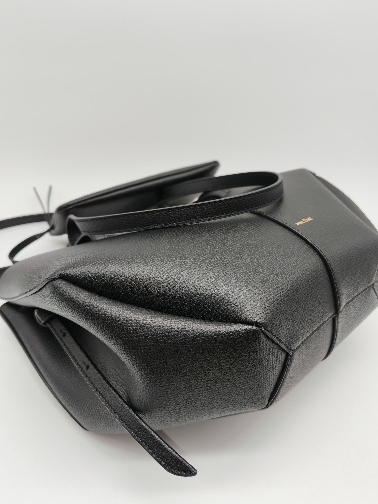 Polene Mini Cyme Black Graine Leather | Purse Maison Luxury Bags Shop