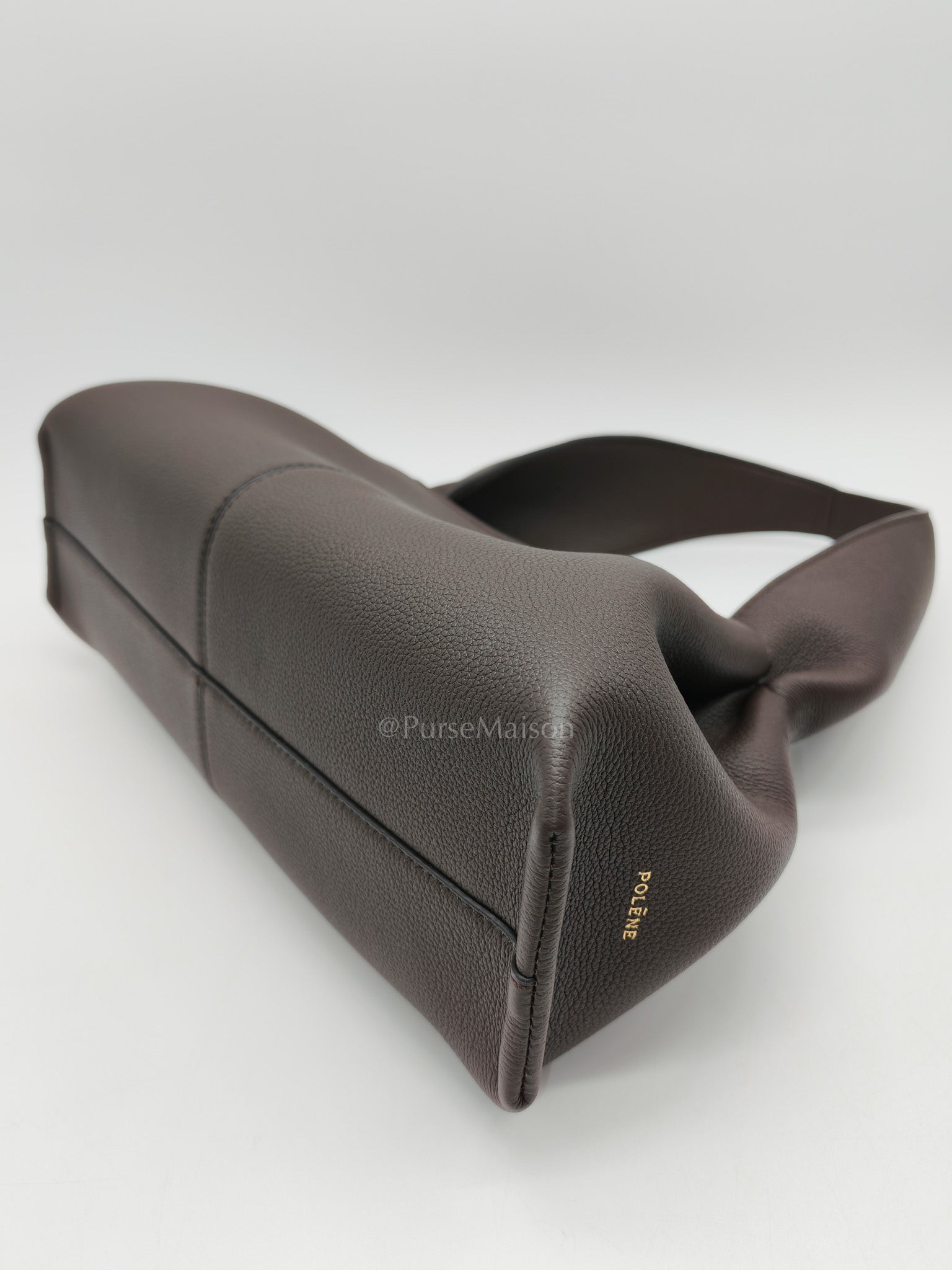 Polene Neuf East West Ebony Graine Leather | Purse Maison Luxury Bags Shop