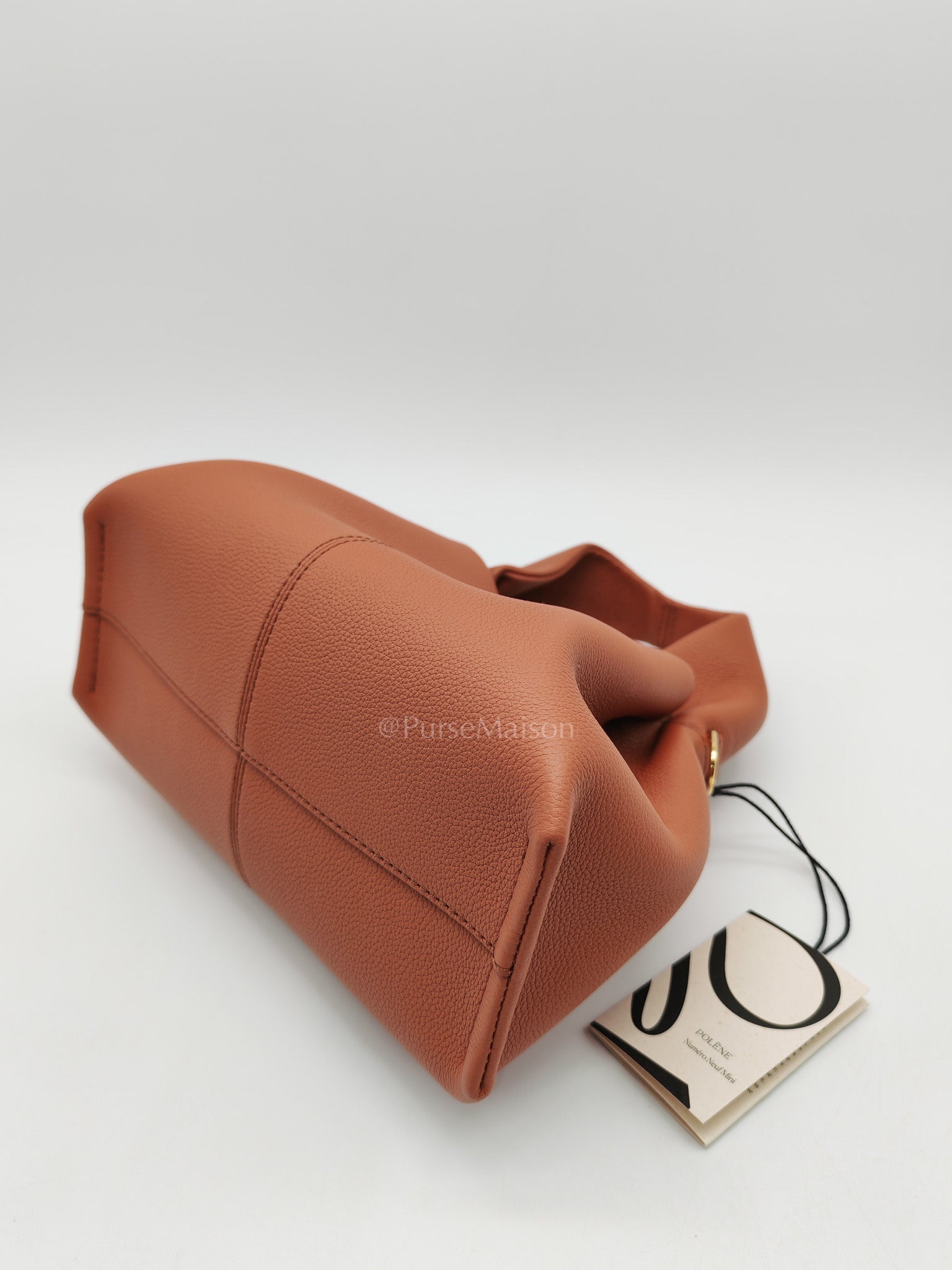 Polene Neuf Mini in Terracota Graine Leather | Purse Maison Luxury Bags Shop