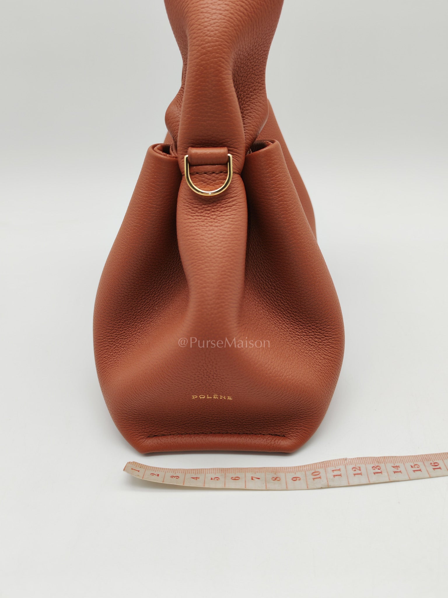 Polene Neuf Mini in Terracota Graine Leather | Purse Maison Luxury Bags Shop