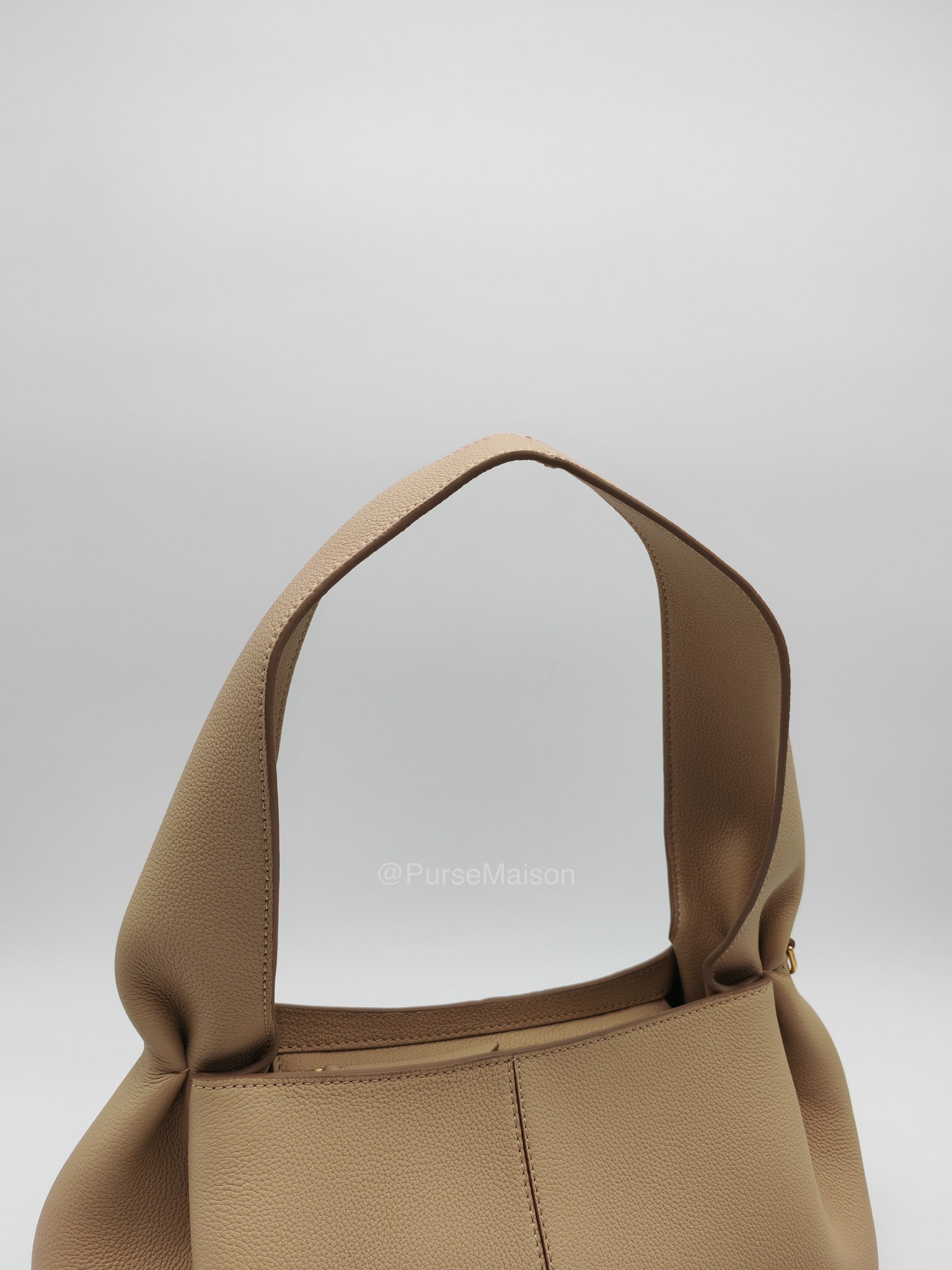 Polene Neuf East-West in Sand Graine leather | Purse Maison Luxury Bags Shop