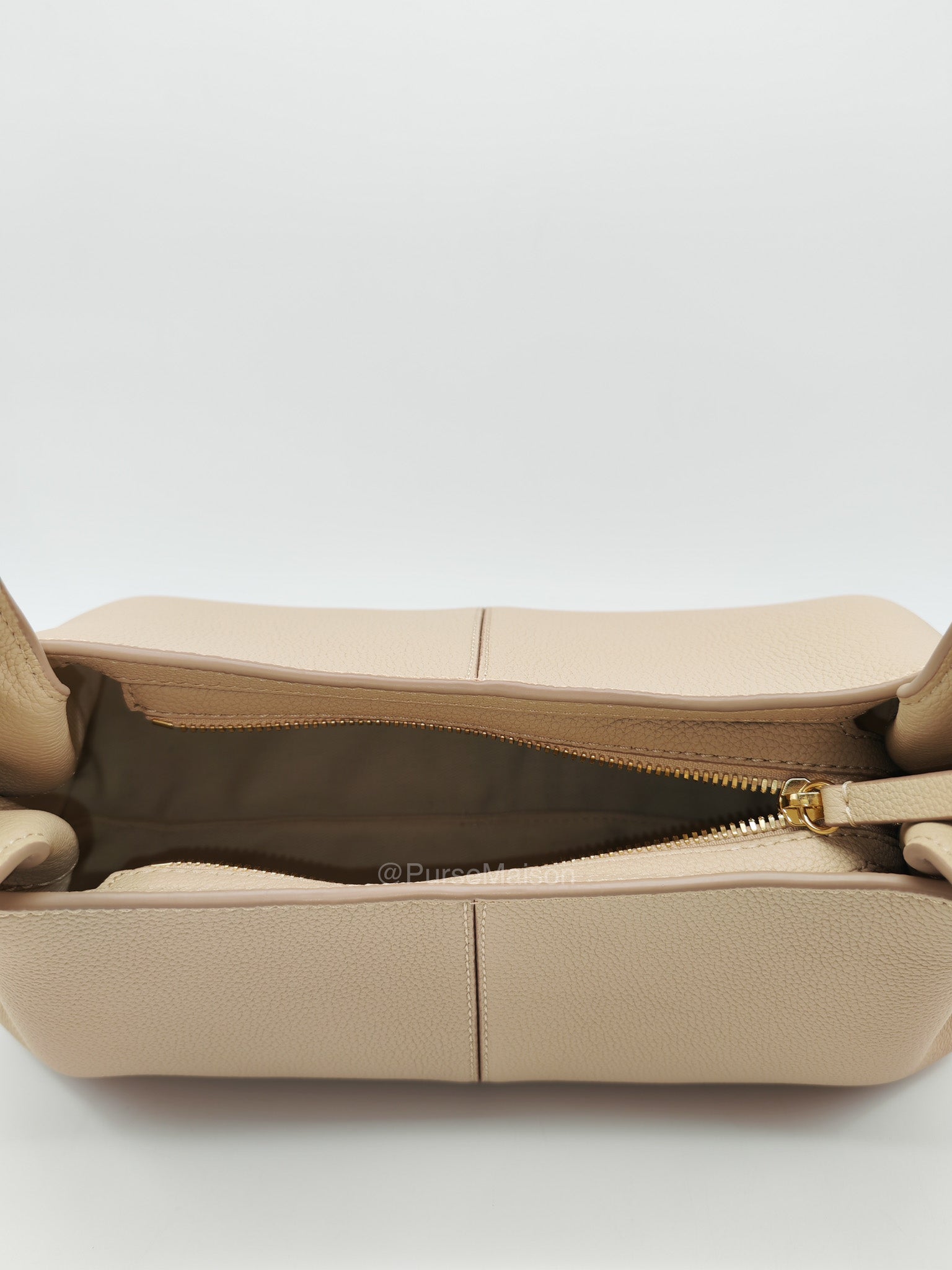 Polene Neuf East-West in Sand Graine leather | Purse Maison Luxury Bags Shop