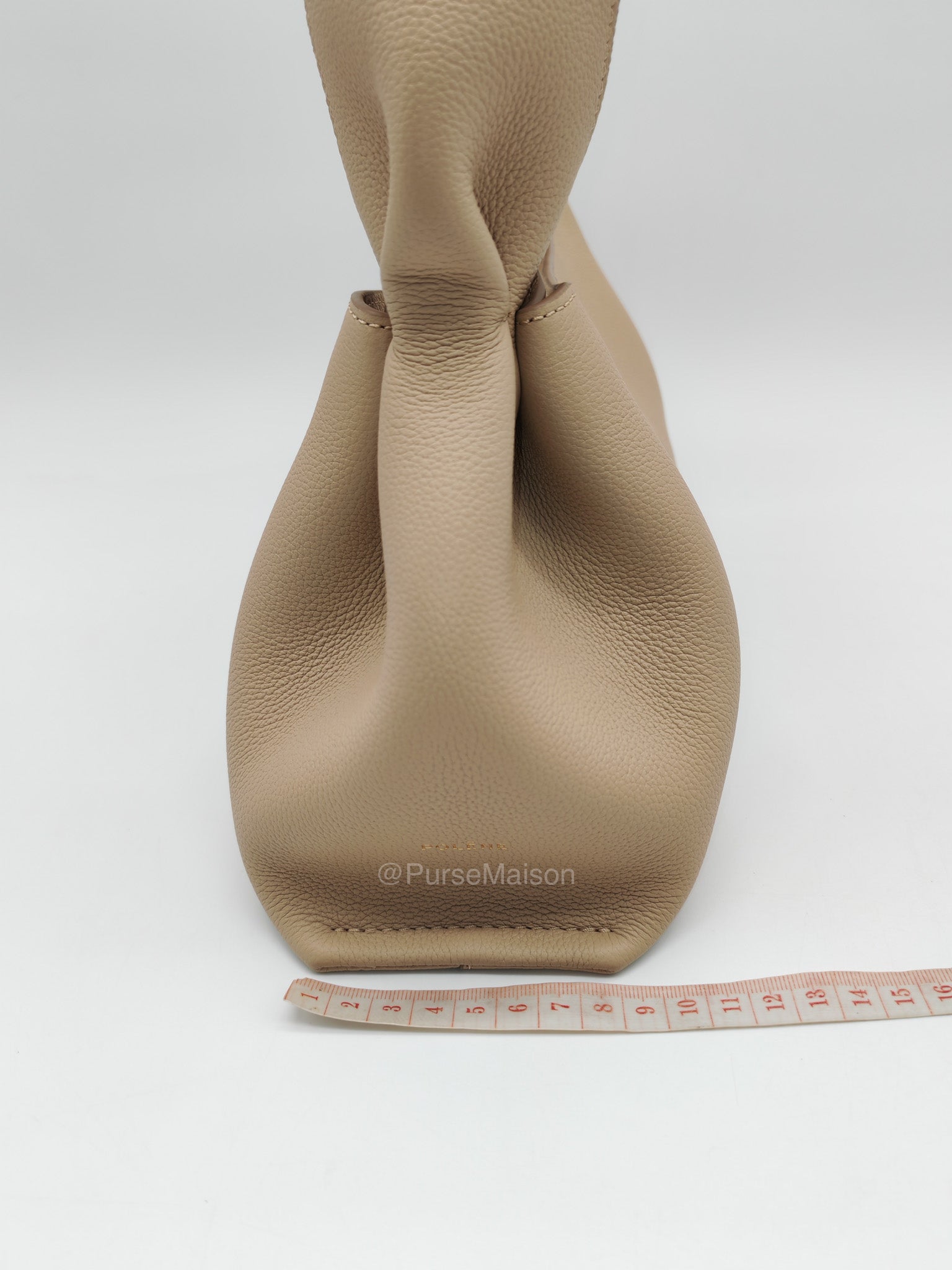Polene Neuf East-West in Sand Graine leather | Purse Maison Luxury Bags Shop