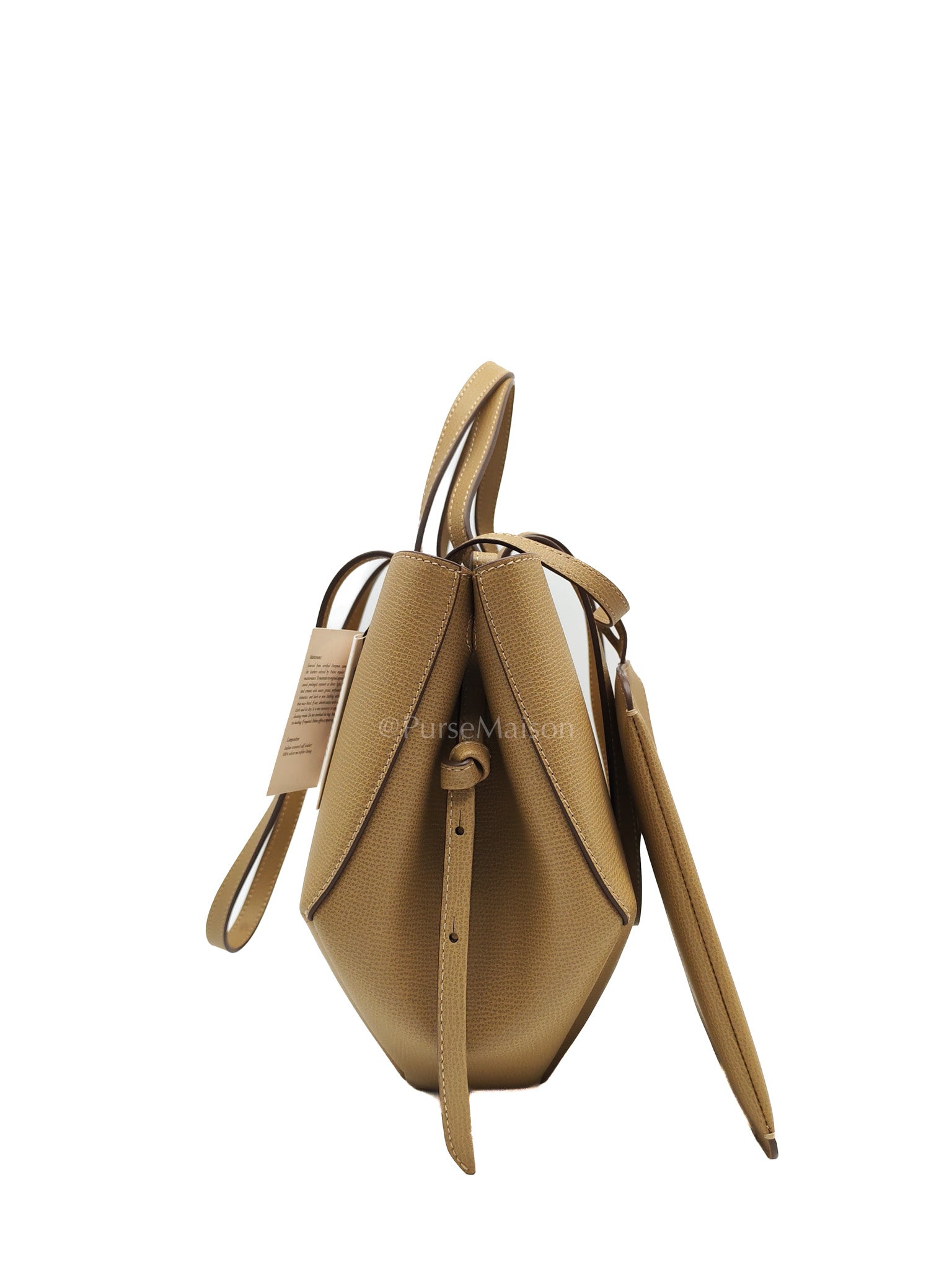 Polene Mini Cyme in Olive Green Graine Leather | Purse Maison Luxury Bags Shop