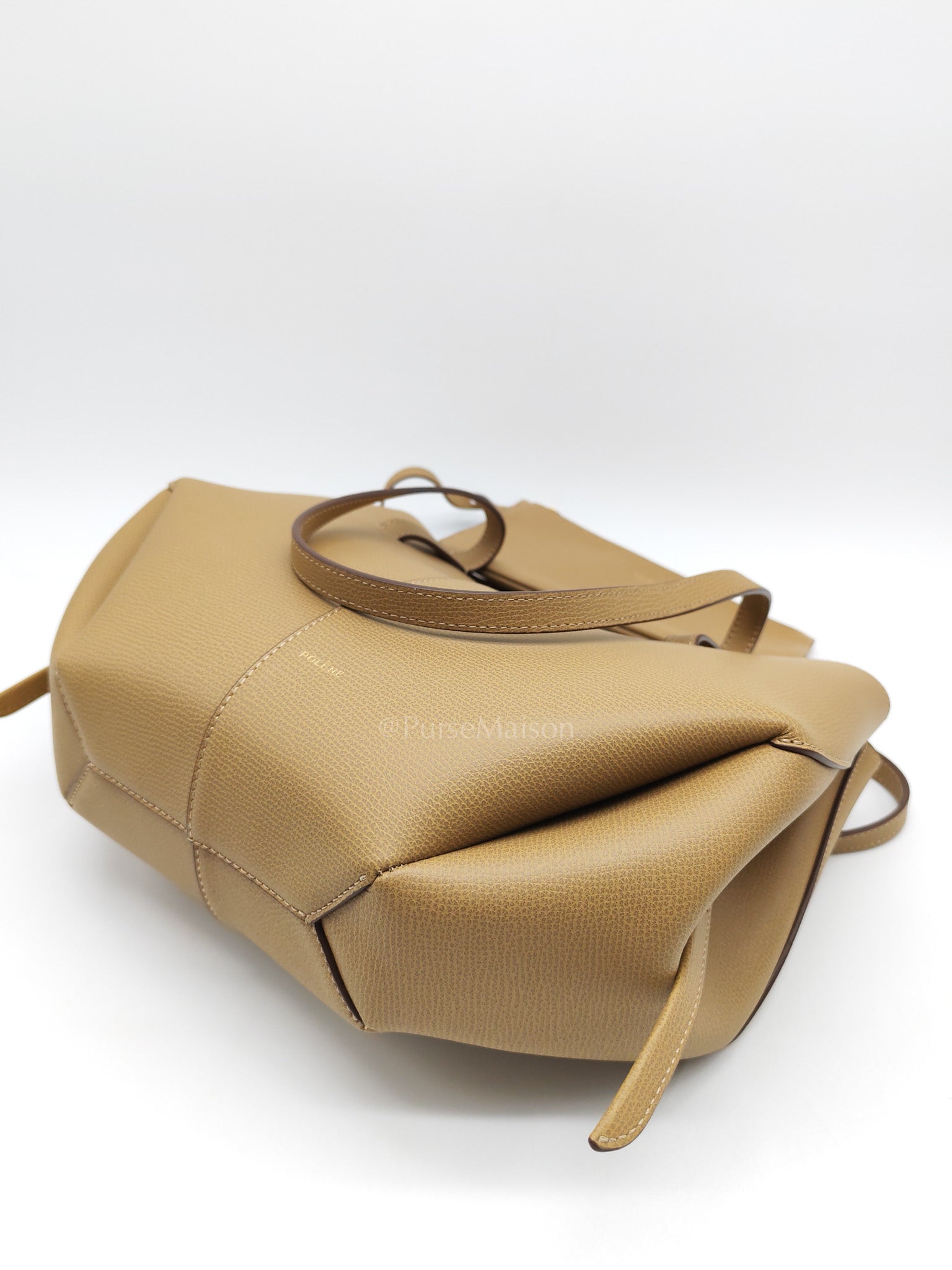 Polene Mini Cyme in Olive Green Graine Leather | Purse Maison Luxury Bags Shop