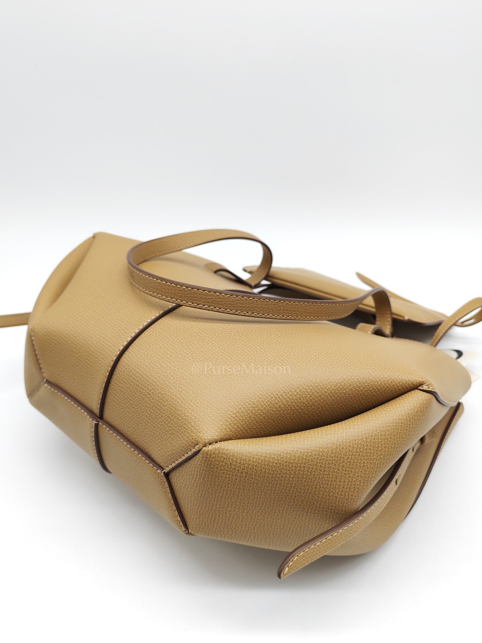 Polene Mini Cyme in Olive Green Graine Leather | Purse Maison Luxury Bags Shop
