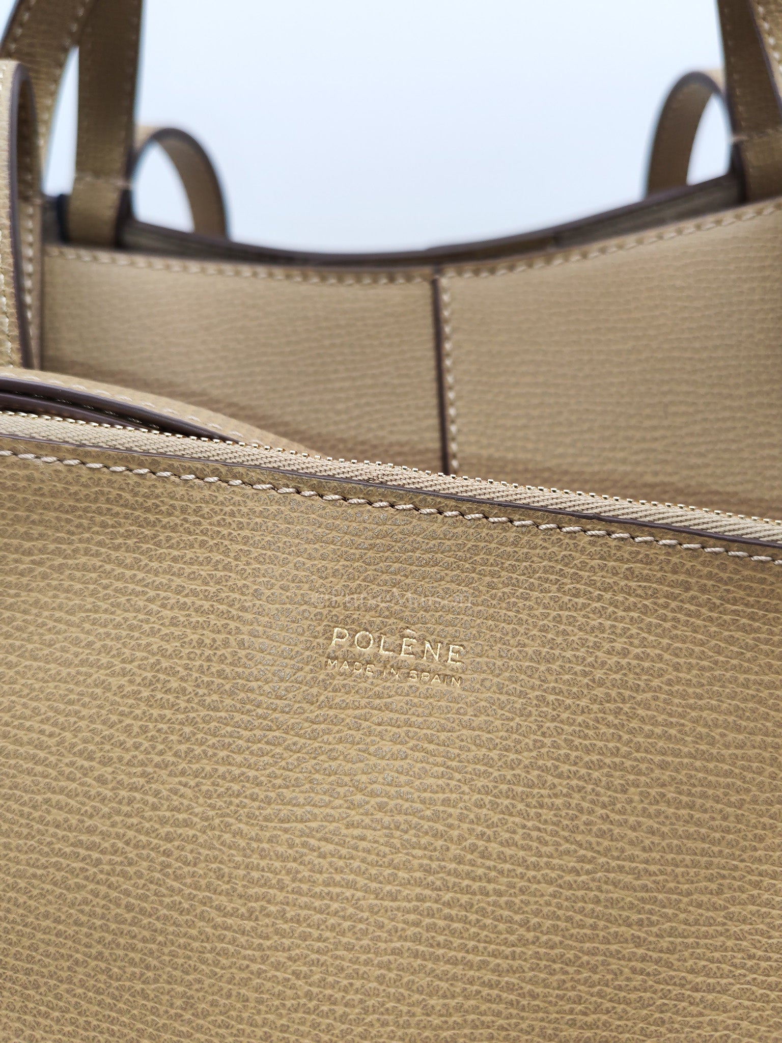 Polene Mini Cyme in Olive Green Graine Leather | Purse Maison Luxury Bags Shop