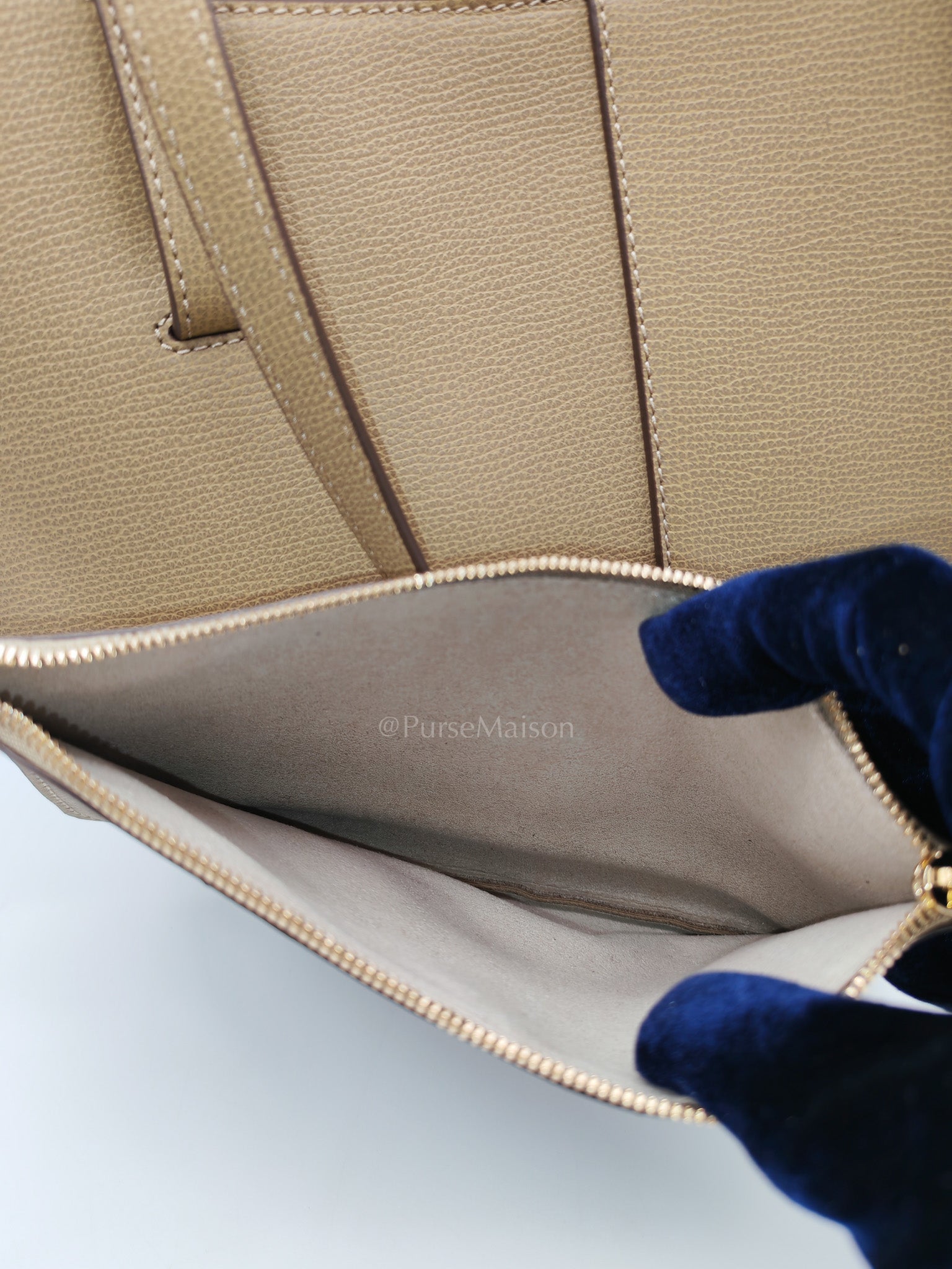 Polene Mini Cyme in Olive Green Graine Leather | Purse Maison Luxury Bags Shop