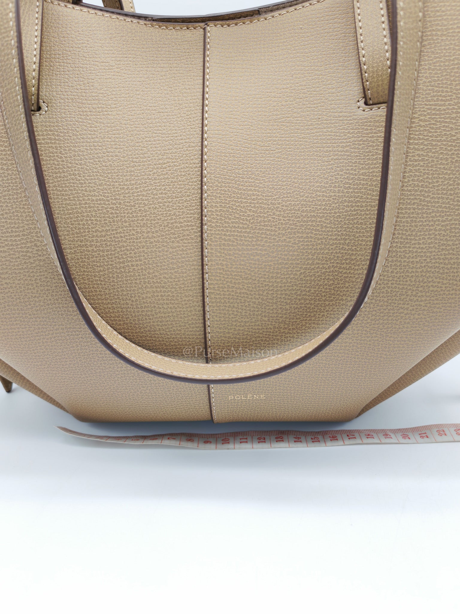 Polene Mini Cyme in Olive Green Graine Leather | Purse Maison Luxury Bags Shop